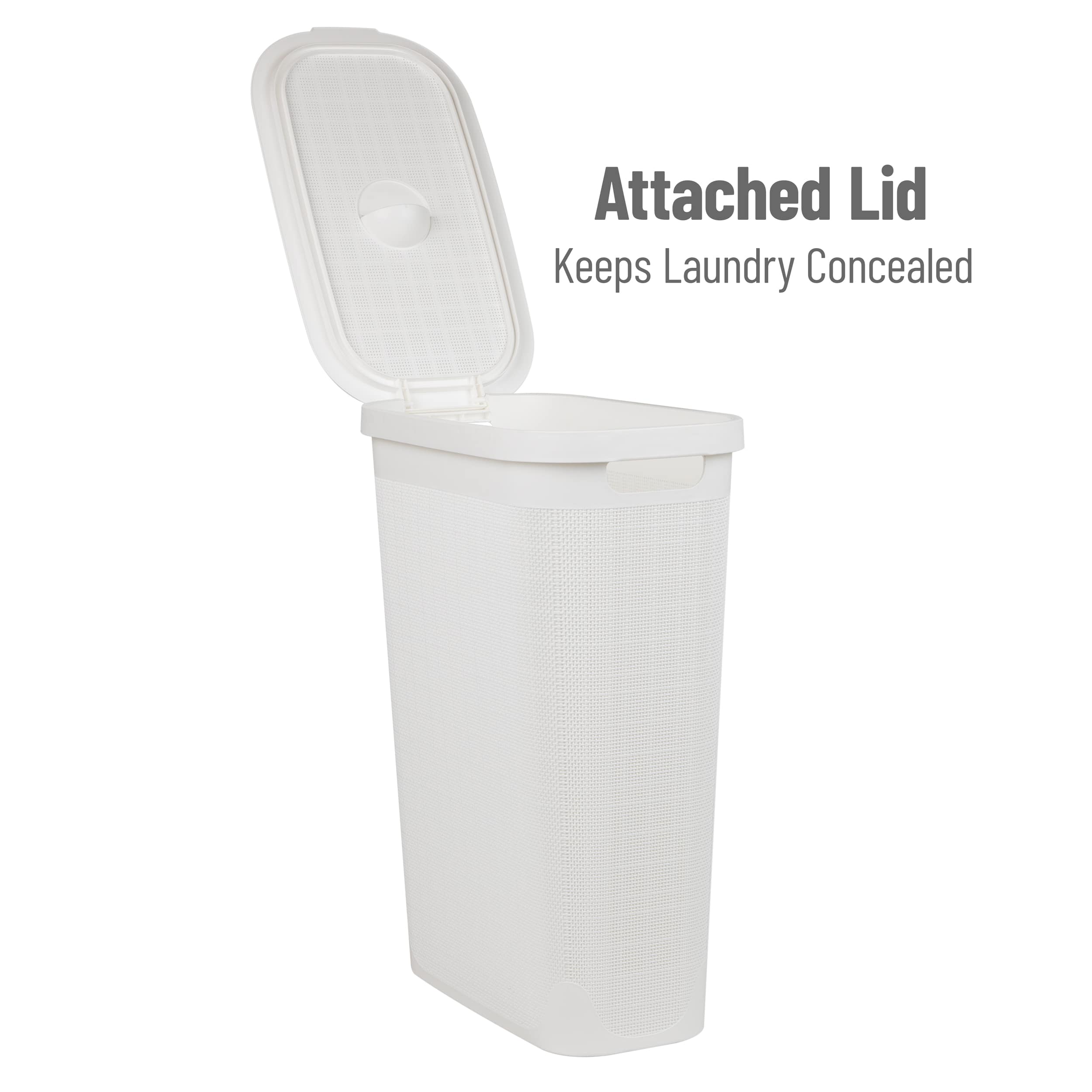 Mind Reader 23.5&#x22; Plastic Slim Laundry Hamper