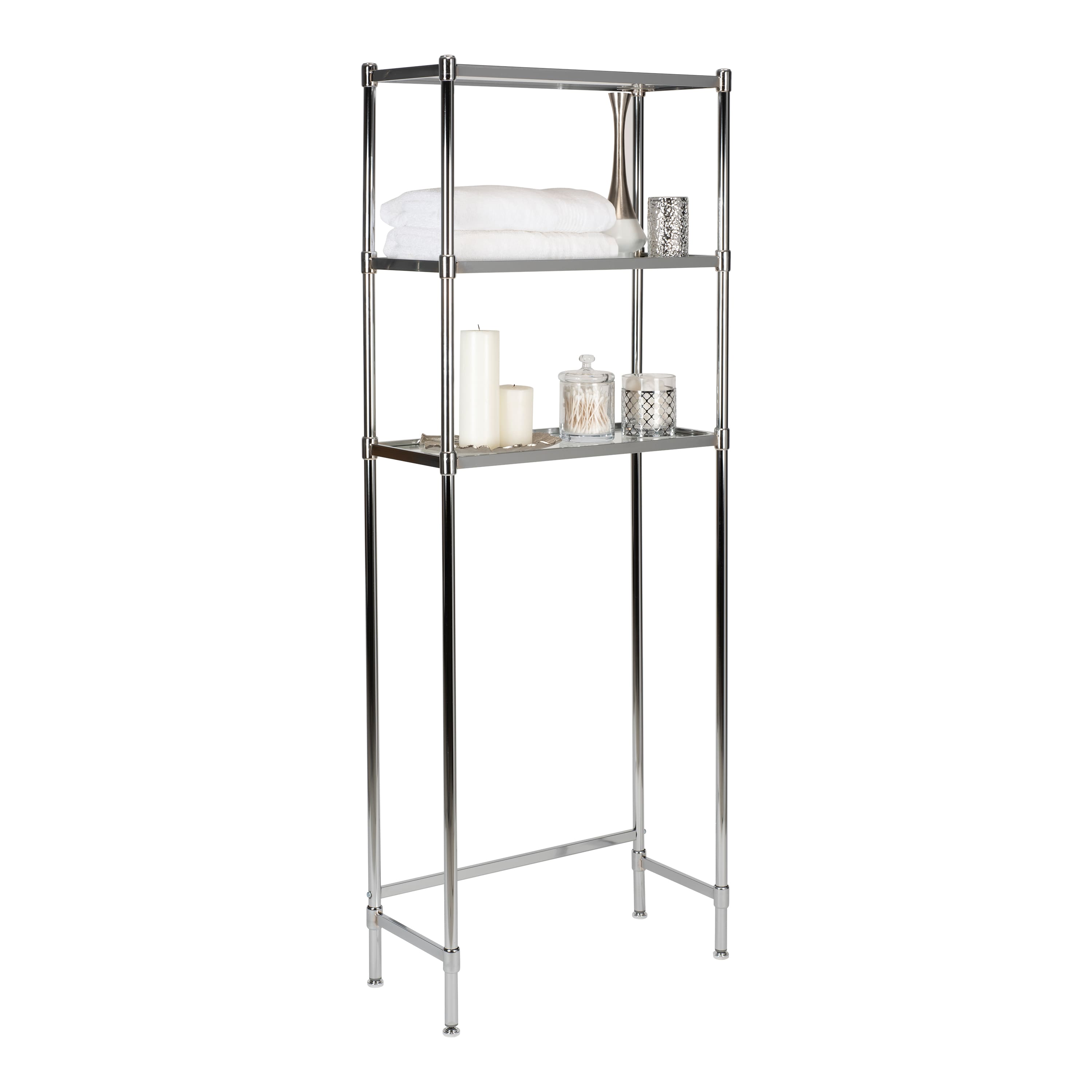 Organize It All 3-Tier Glass Shelf Space Saver 