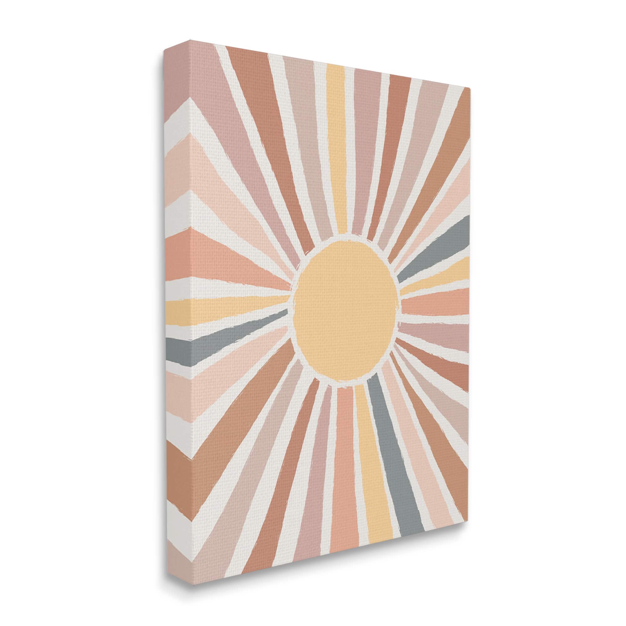 Stupell Industries Southwestern Desert Sun Striped Pattern Rays Canvas Wall Art