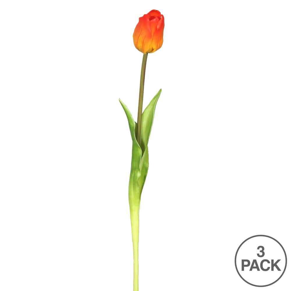 Orange Tulip Stem, 3ct.
