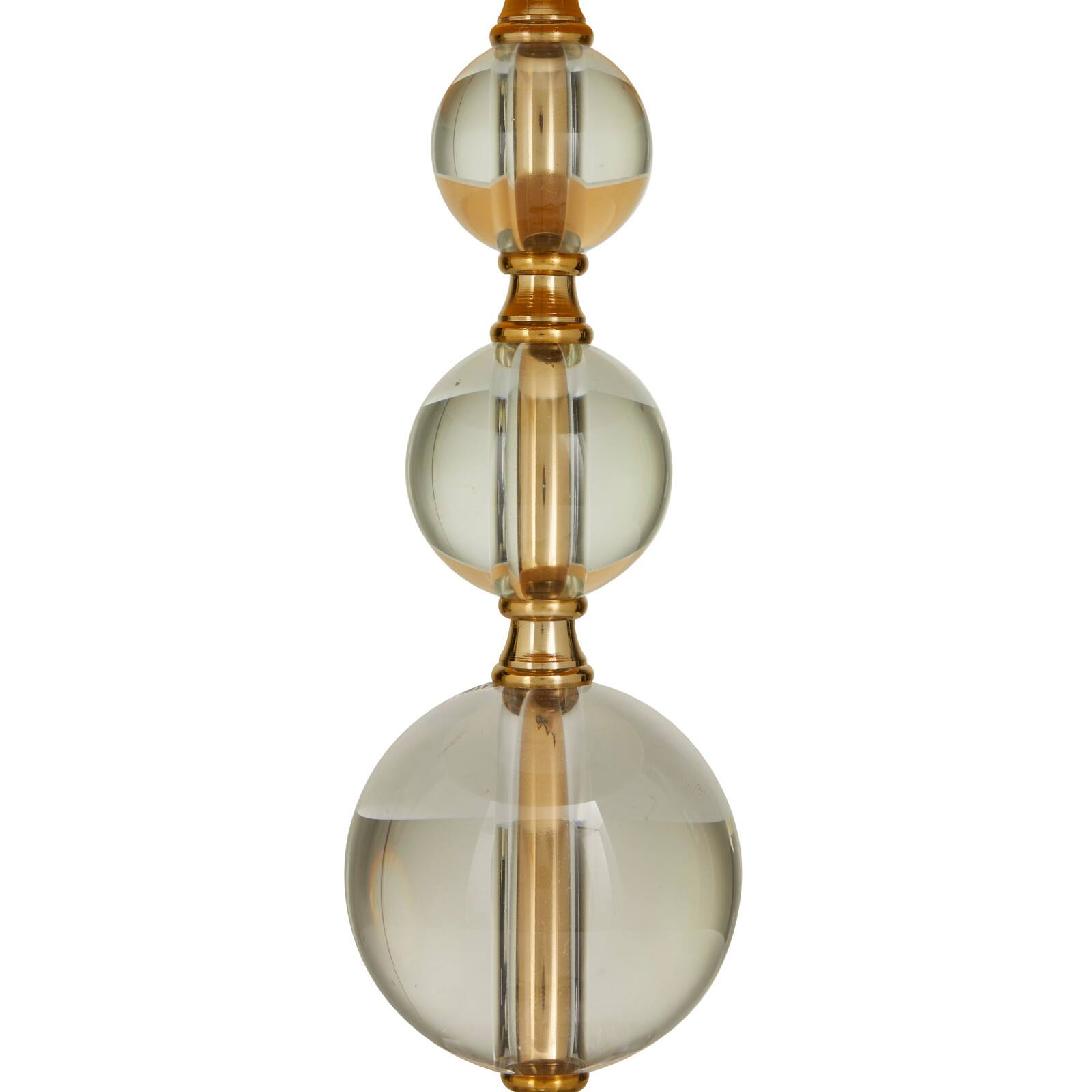 CosmoLiving by Cosmopolitan Gold Crystal Orbs Style Base Table Lamp with Drum Shade 15&#x22; x 15&#x22; x 27&#x22;