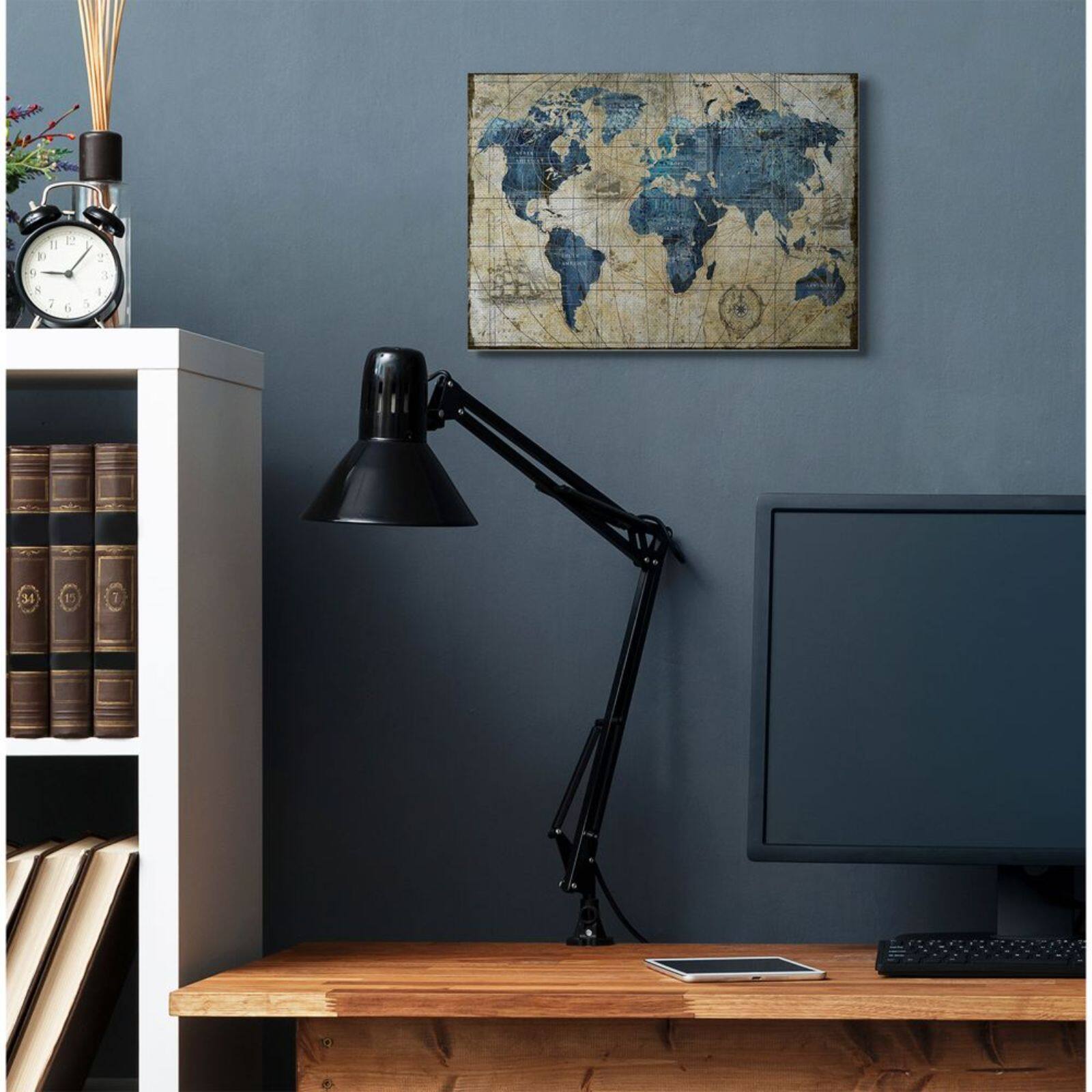 Stupell Industries Vintage World Map Design Wall Art