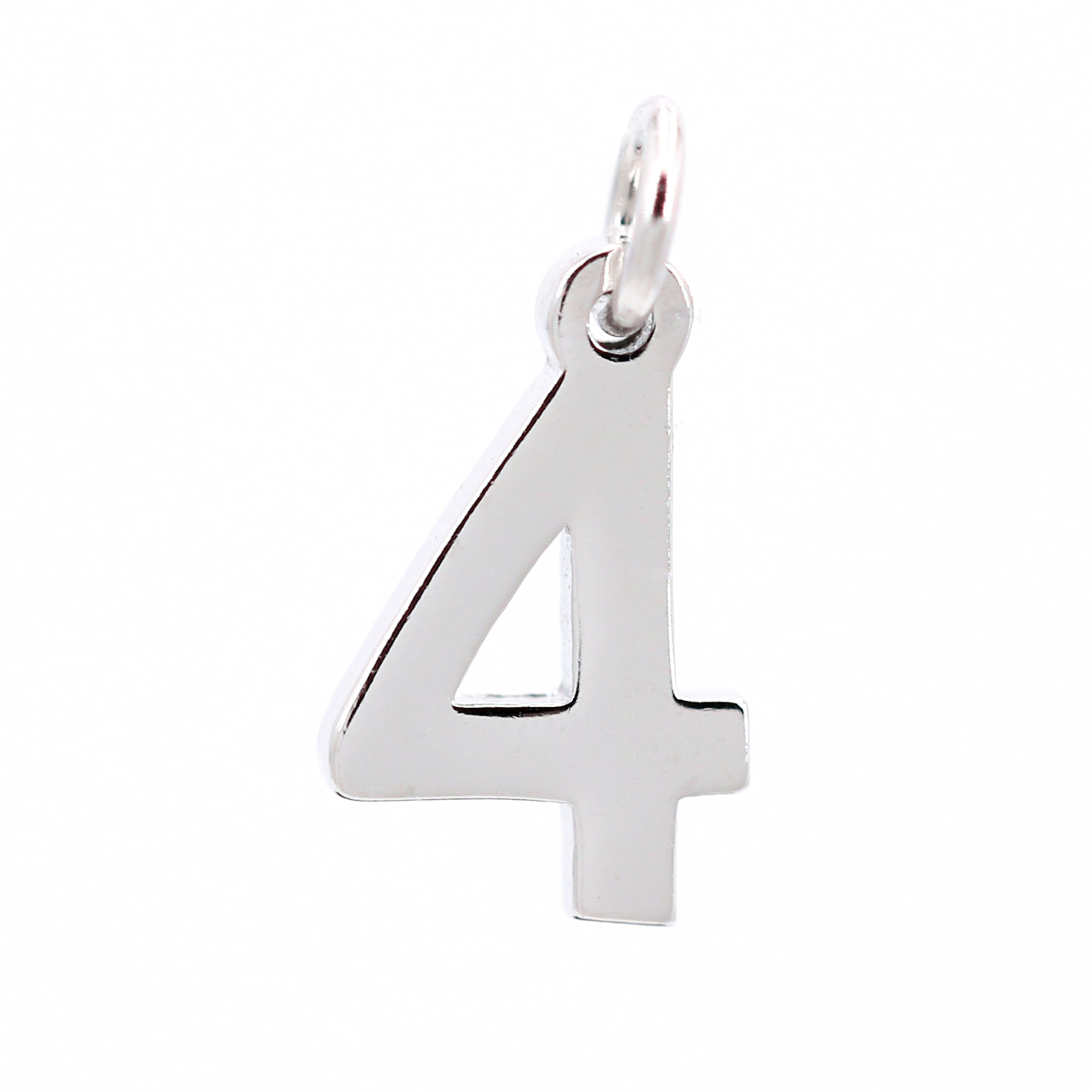 12 Pack: Sterling Silver Number Charm by Bead Landing™