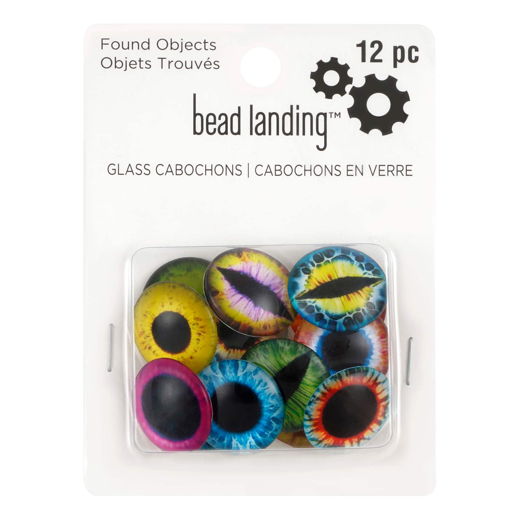 12 Packs: 12 ct. (144 total) Found Objects Mixed Large Eye Cabochons by Bead Landing™