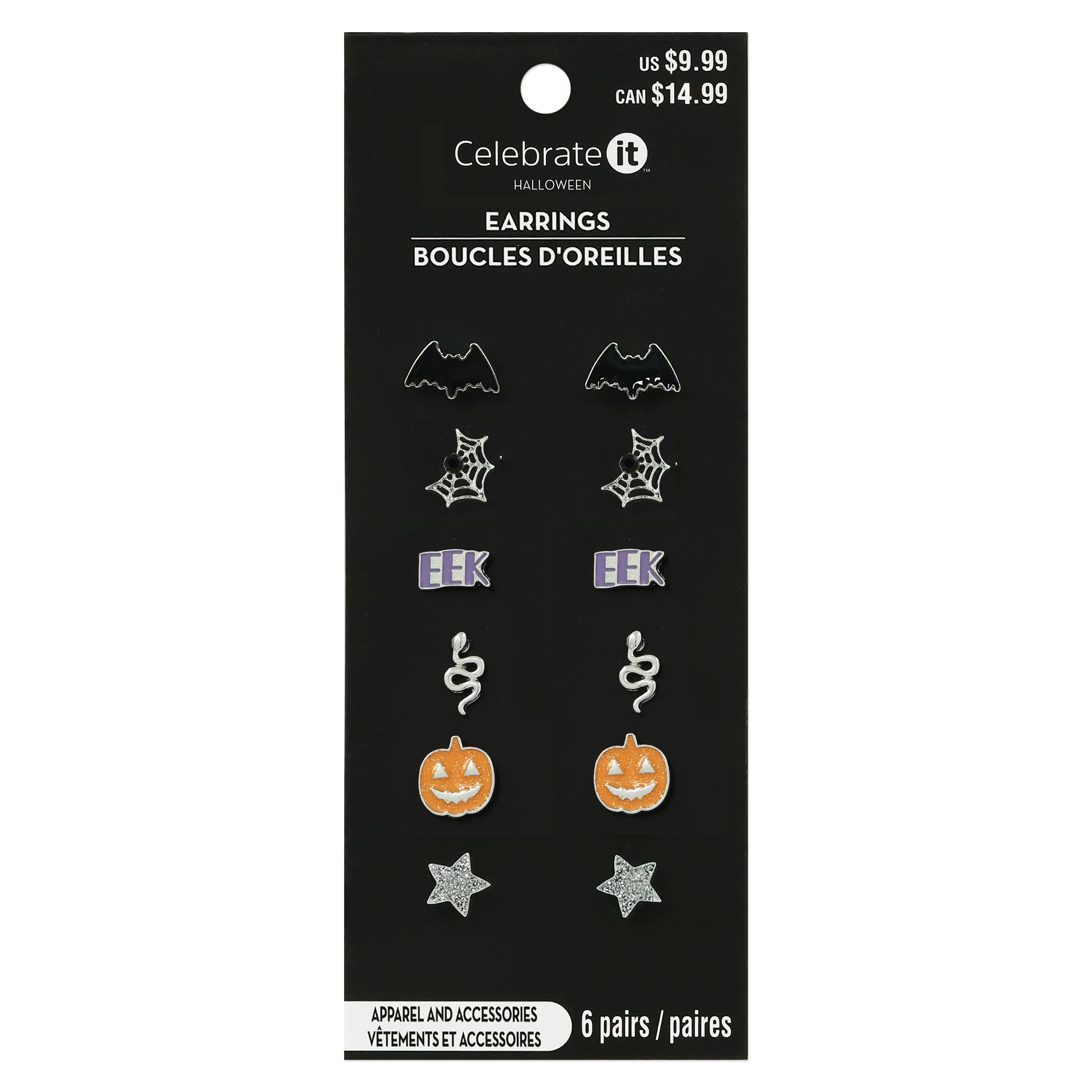 Halloween Glitter Earring Value Pack by Celebrate It&#x2122;