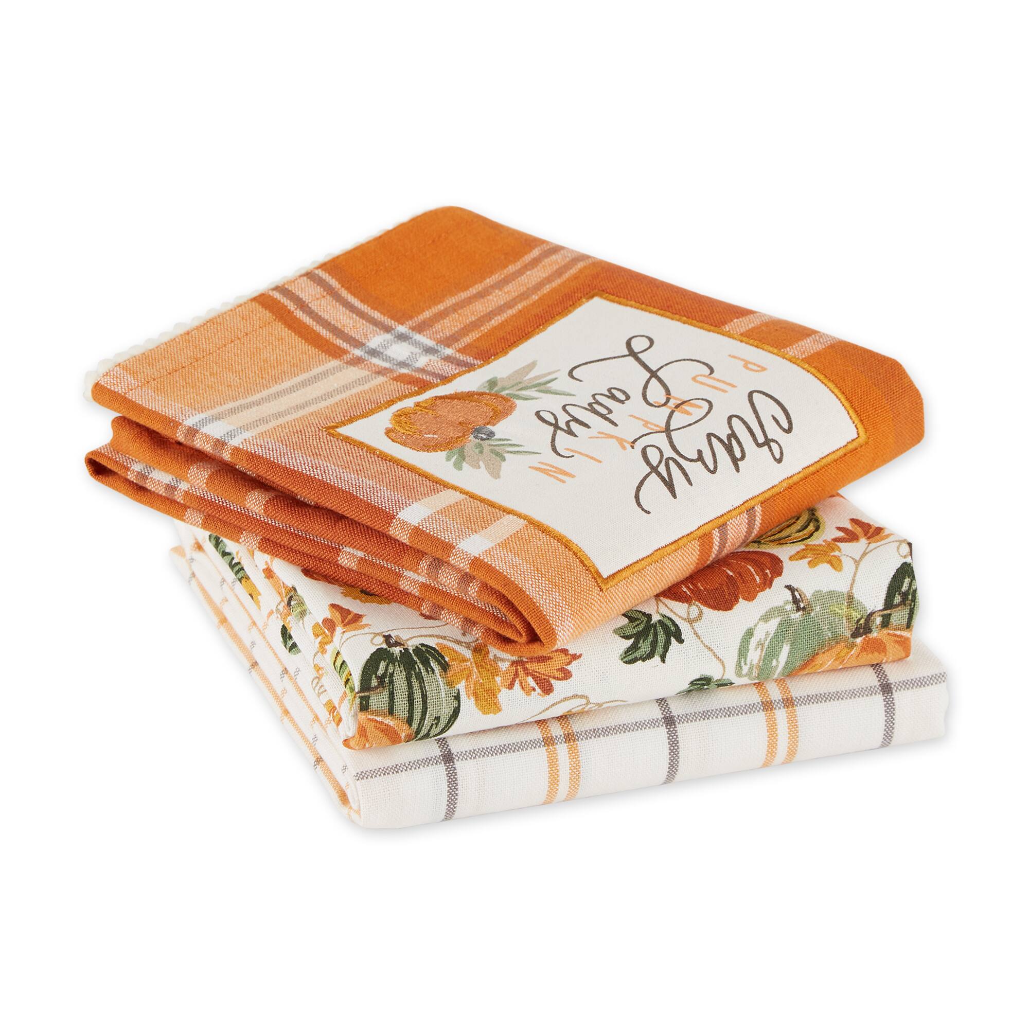 DII&#xAE; Crazy Pumpkin Lady Dishtowel Set