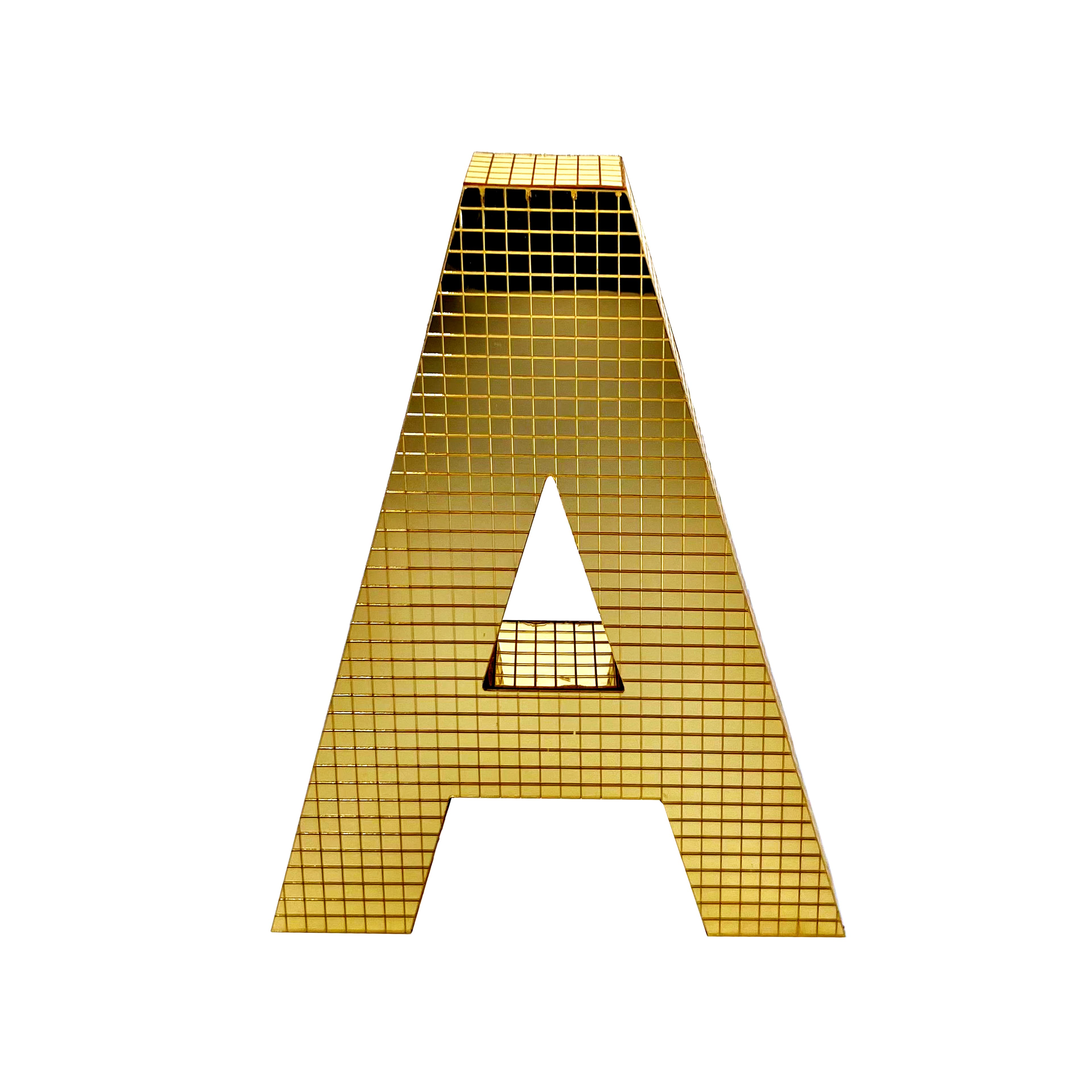 7.75" Gold Disco Tabletop Monogram Letter by Ashland®