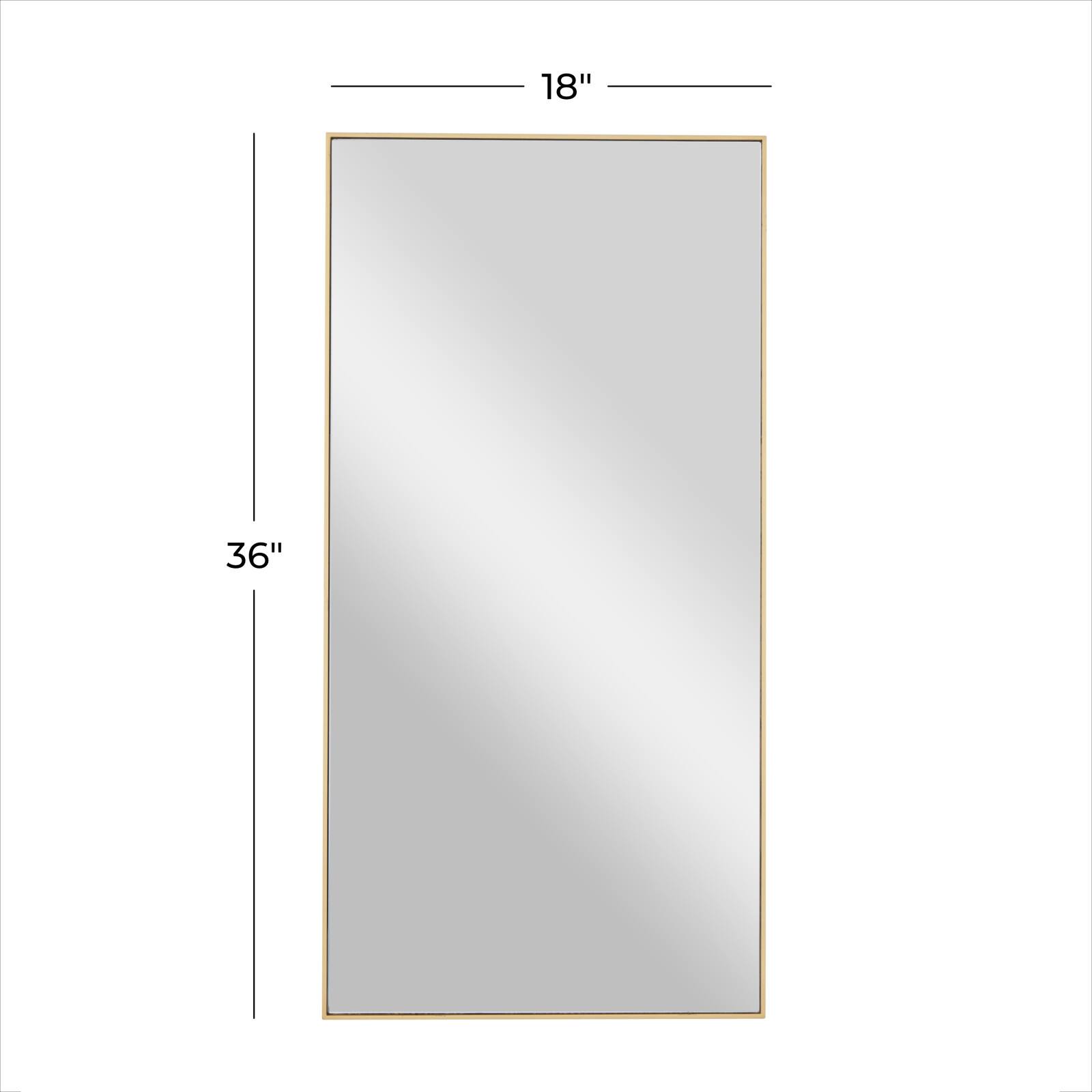 Gold Contemporary Wall Mirror, 18" x 1" x 36" Michaels