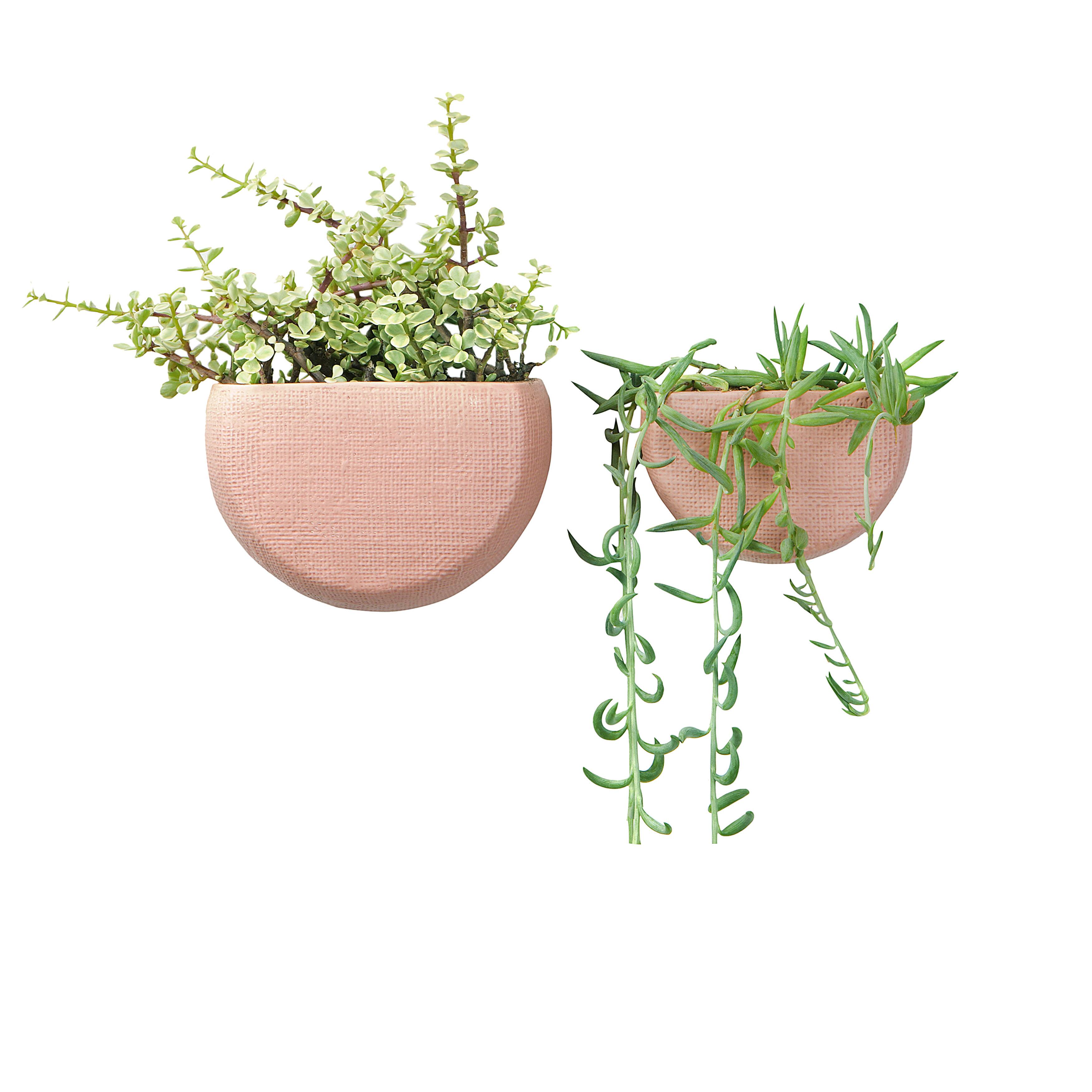 Stoneware Wall Planters Set