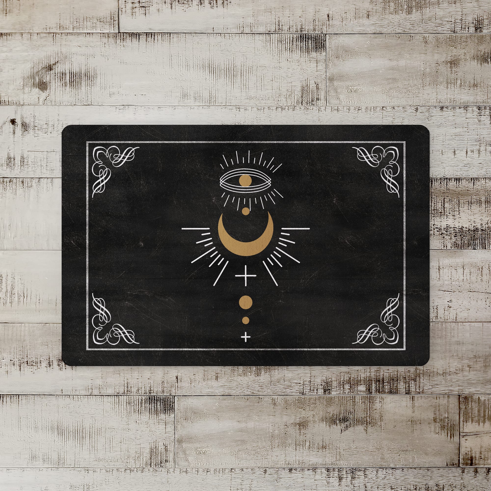 Eye Moon Boarder 1 27&#x22; x 18&#x22; Floor Mat