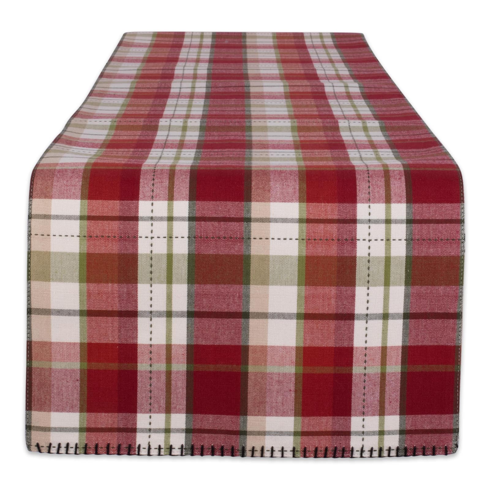 Mountain Trail Plaid Reversible Embellished Table Runner 14" x 72"