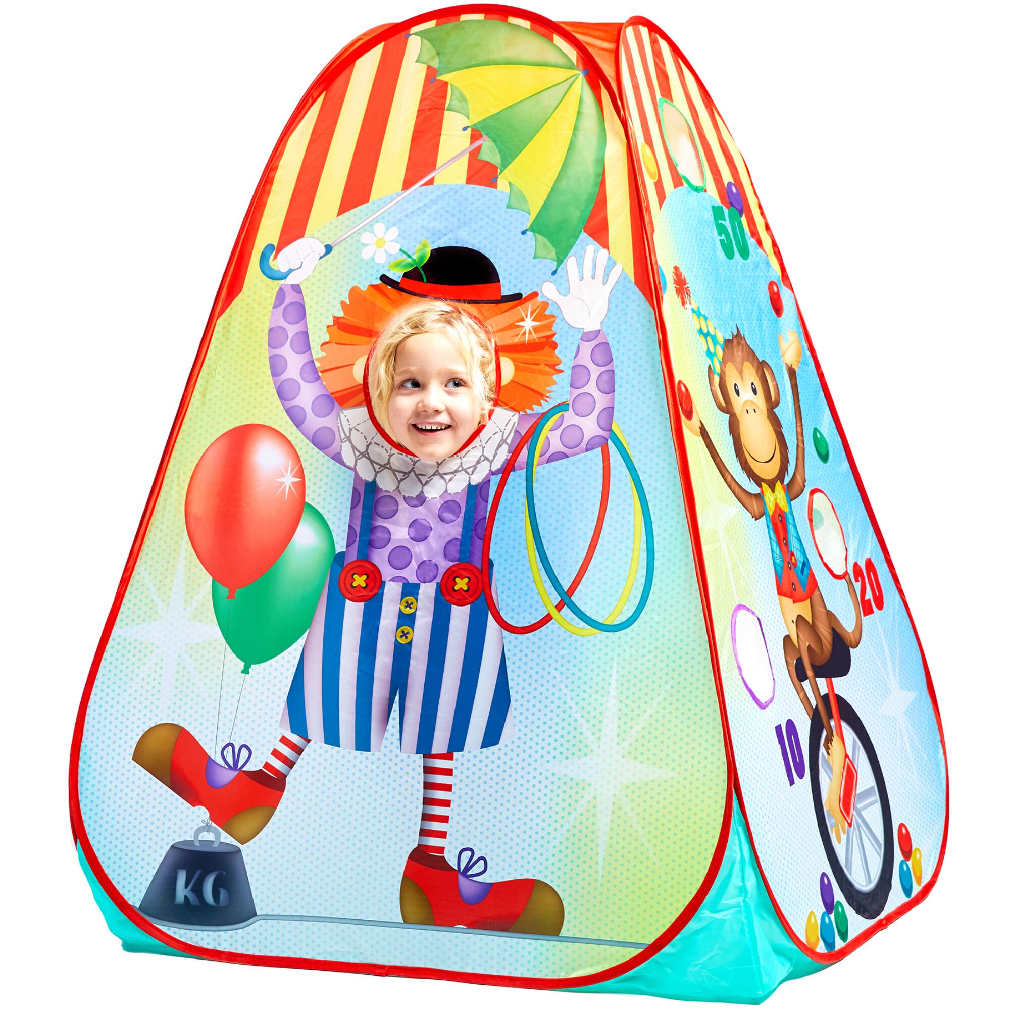 Fun2Give® Pop-It-Up® Circus Activity Play Tent with 4 Soft Balls