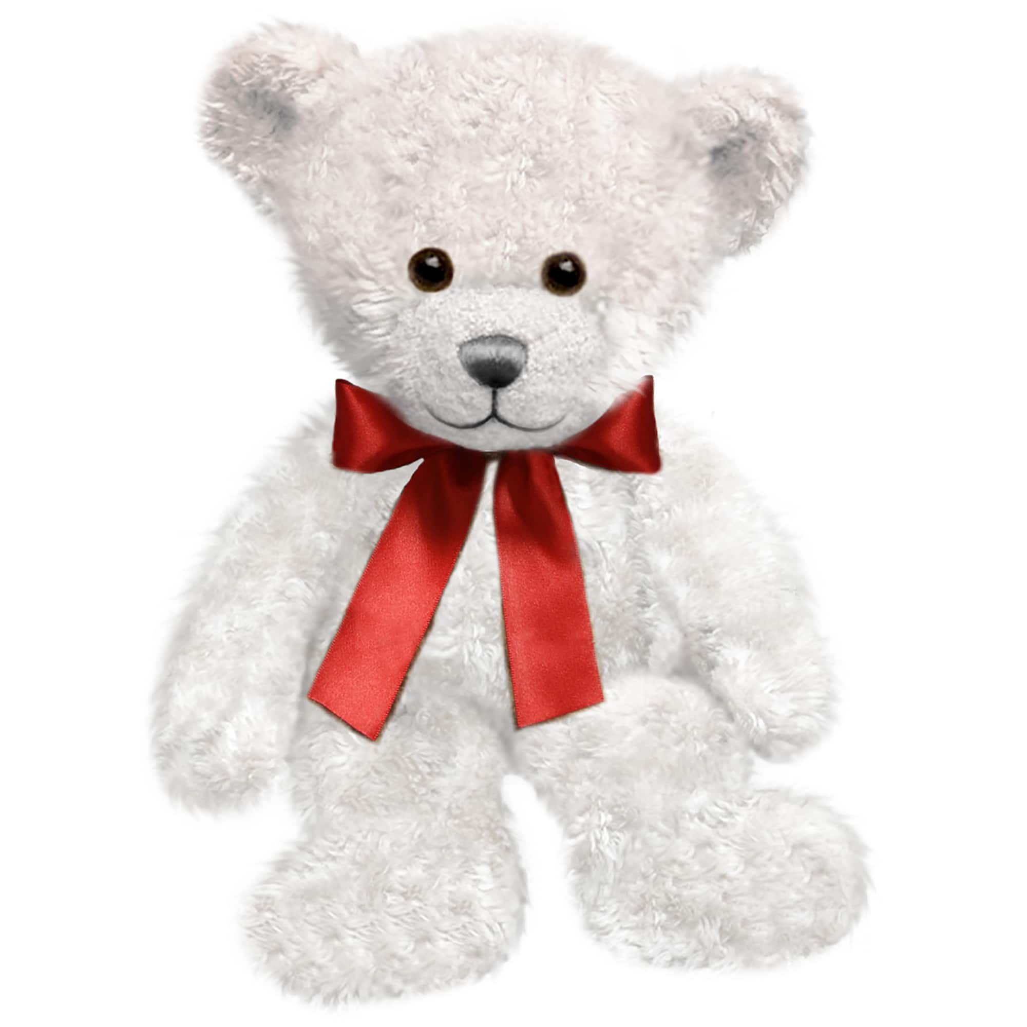 First and Main White Spencer Bear Plush Stuffed Animal