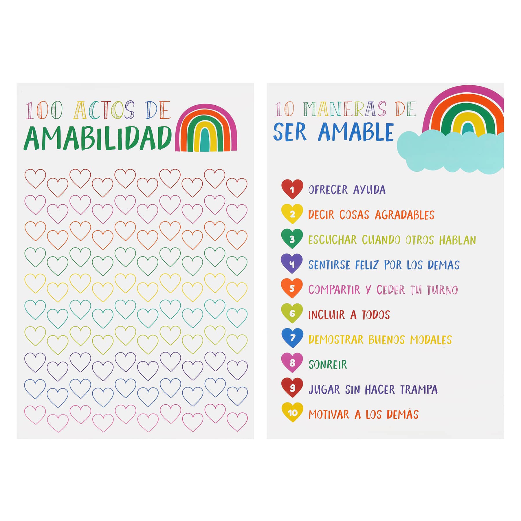 12 Packs: 2 ct. (24 total) Spanish Kindness Dry Erase Posters by B2C&#x2122;