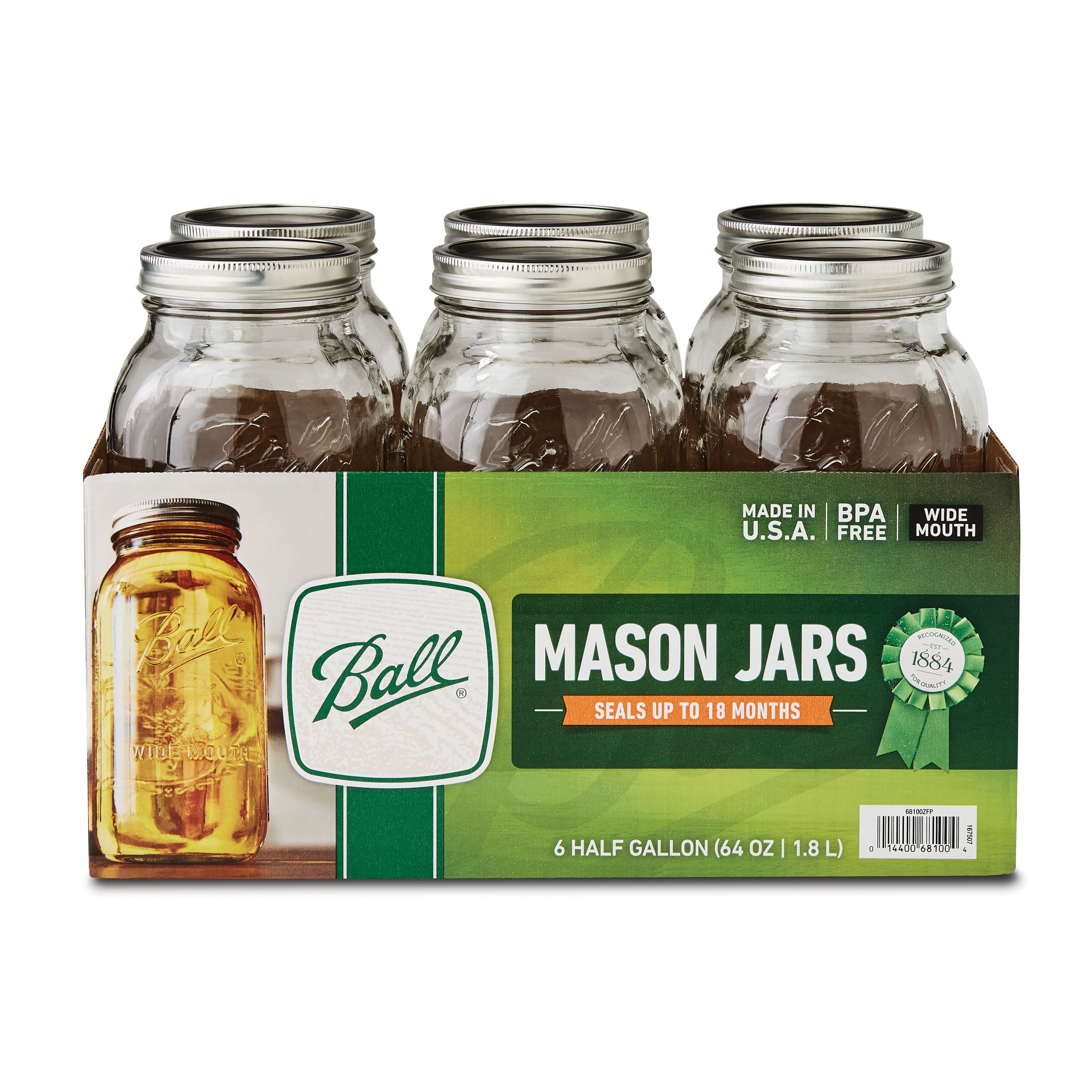 Ball® 64oz. Wide Mouth Glass Jars. 6ct. | Michaels