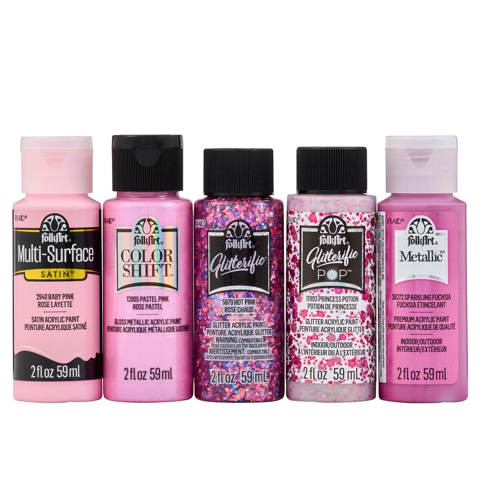 FolkArt&#xAE; Best Pink Metallic Acrylic Color Set