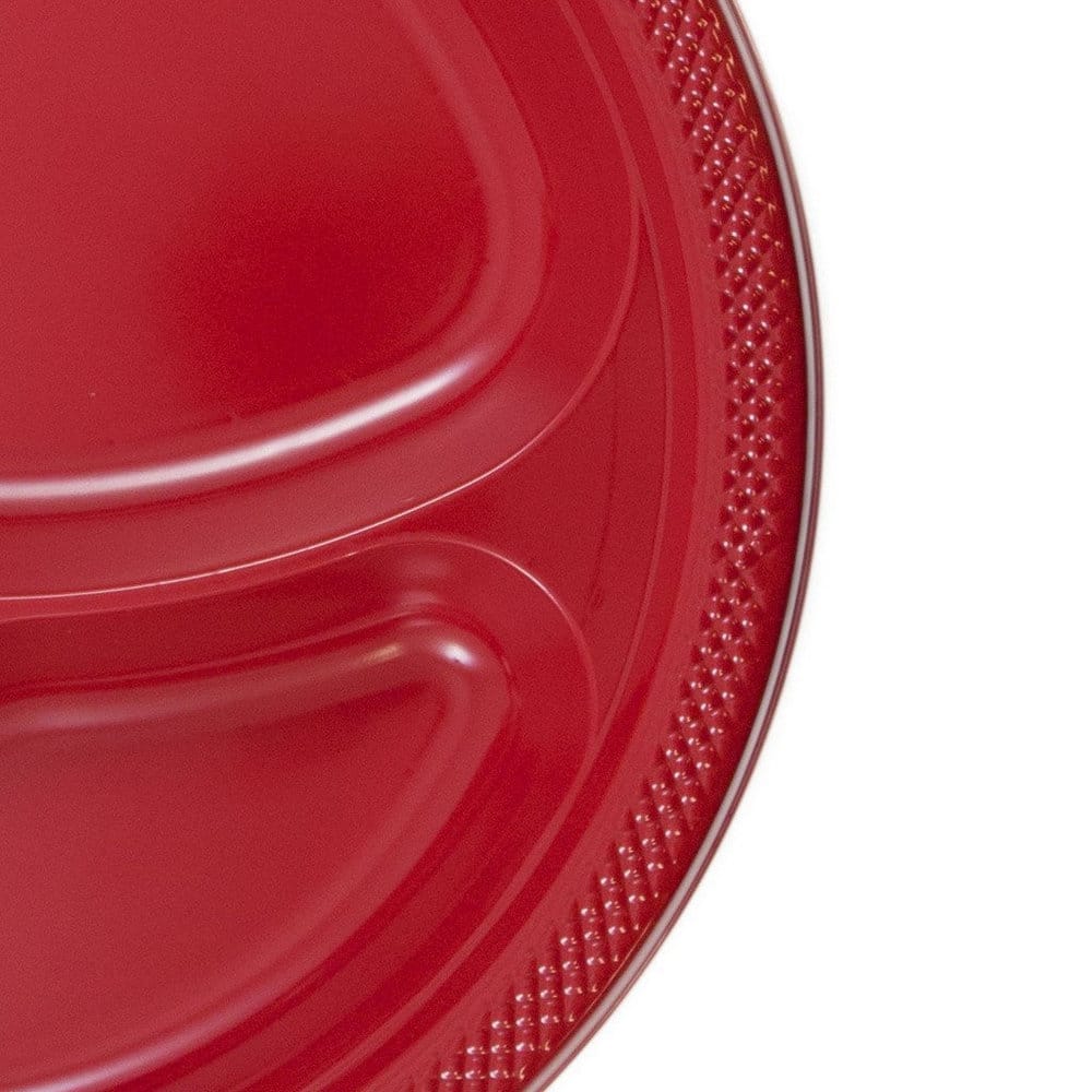 JAM Paper 10.25" Divided Plastic Party Plates, 20ct.