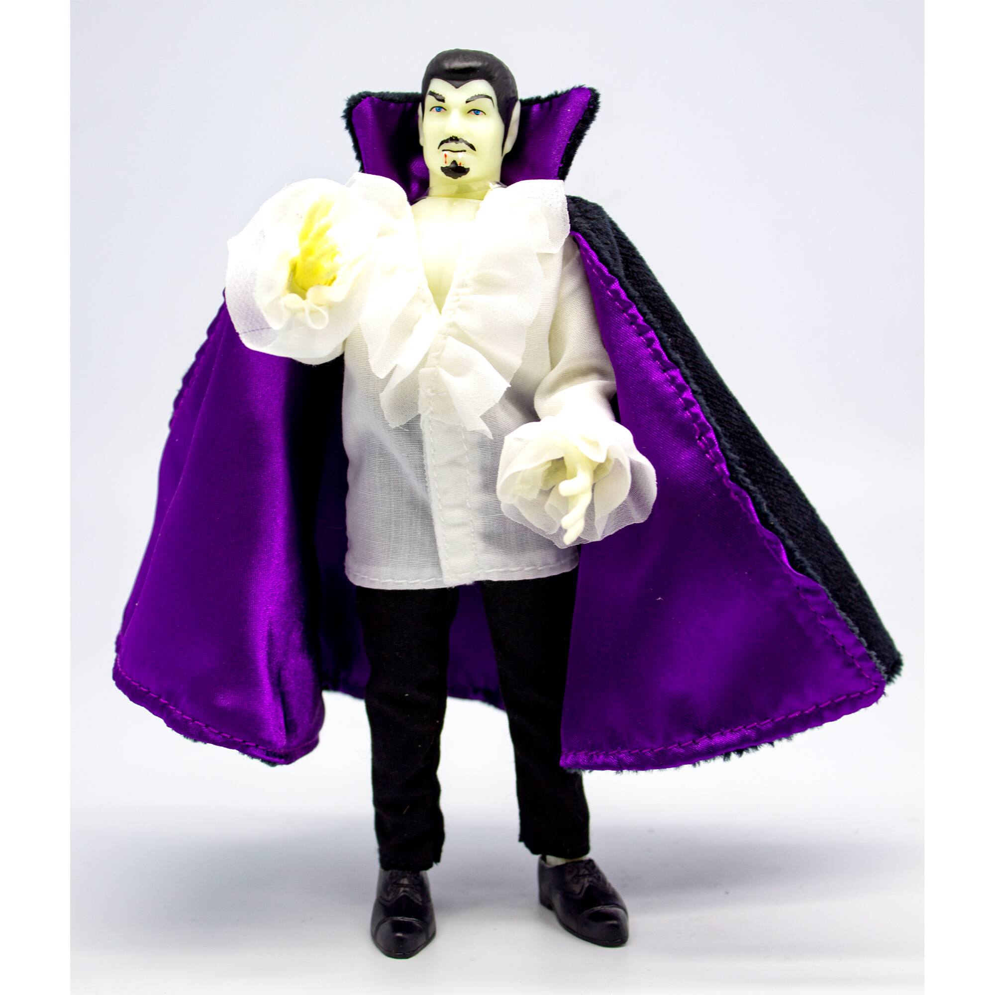 Mego 8&#x22; Action Figure Glow in the Dark Dracula with Purple Cape