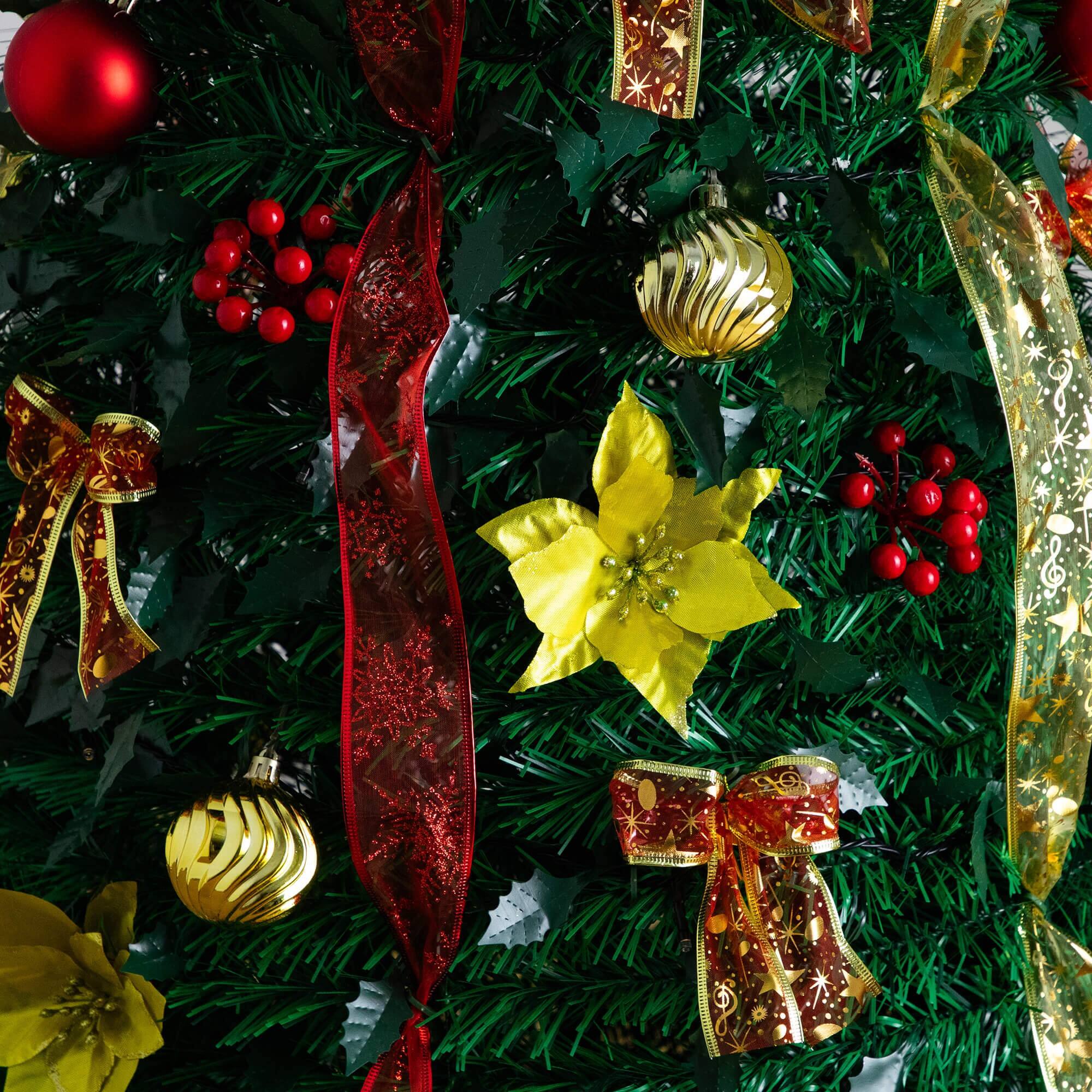 7ft. Pre-Lit Pop-Up Green Artificial Christmas Tree, Warm White LED Lights