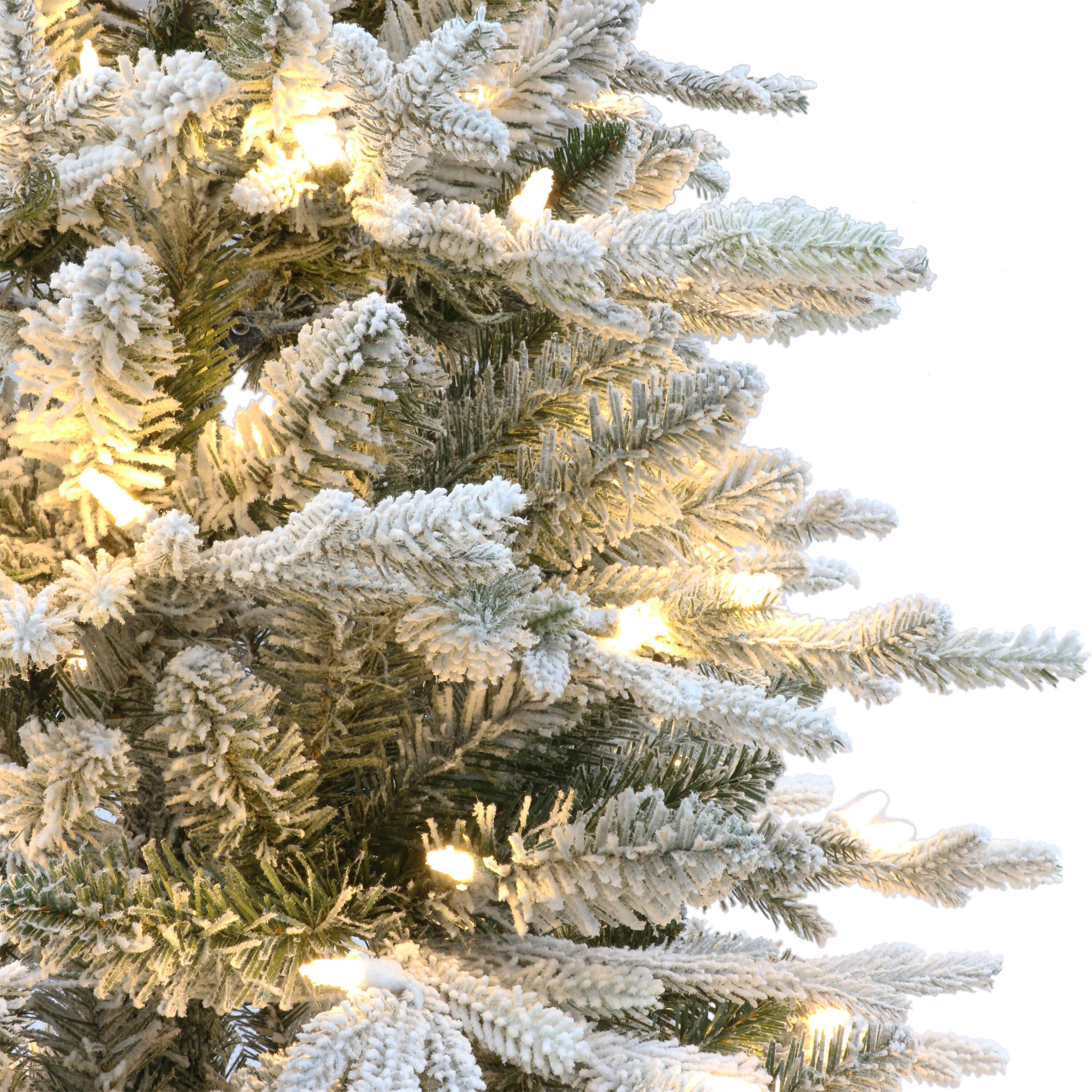 6ft. Pre-Lit Arctic Fir Artificial Potted Christmas Tree, Warm White LED Lights
