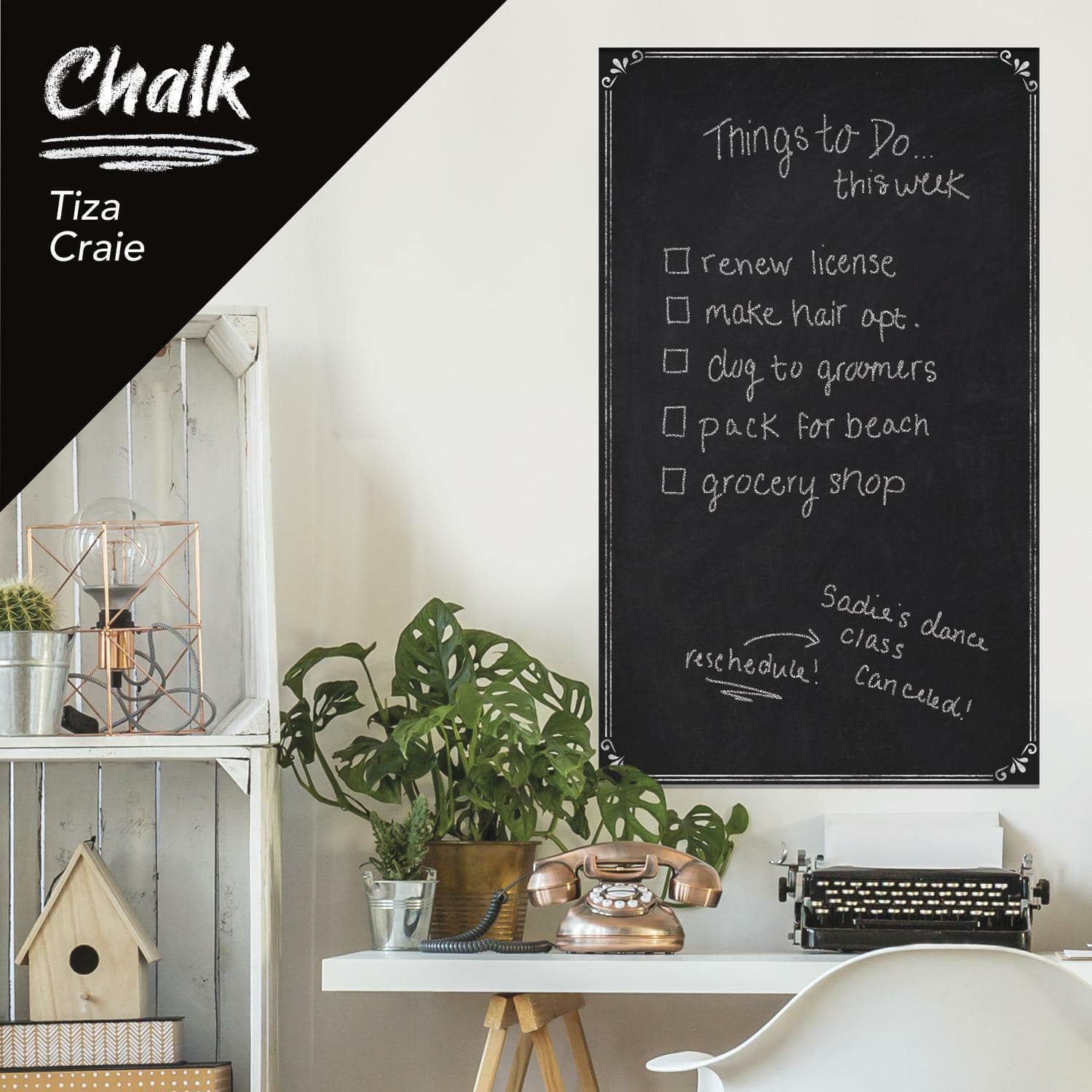 RoomMates Chalkboard Peel &#x26; Stick Wallpaper