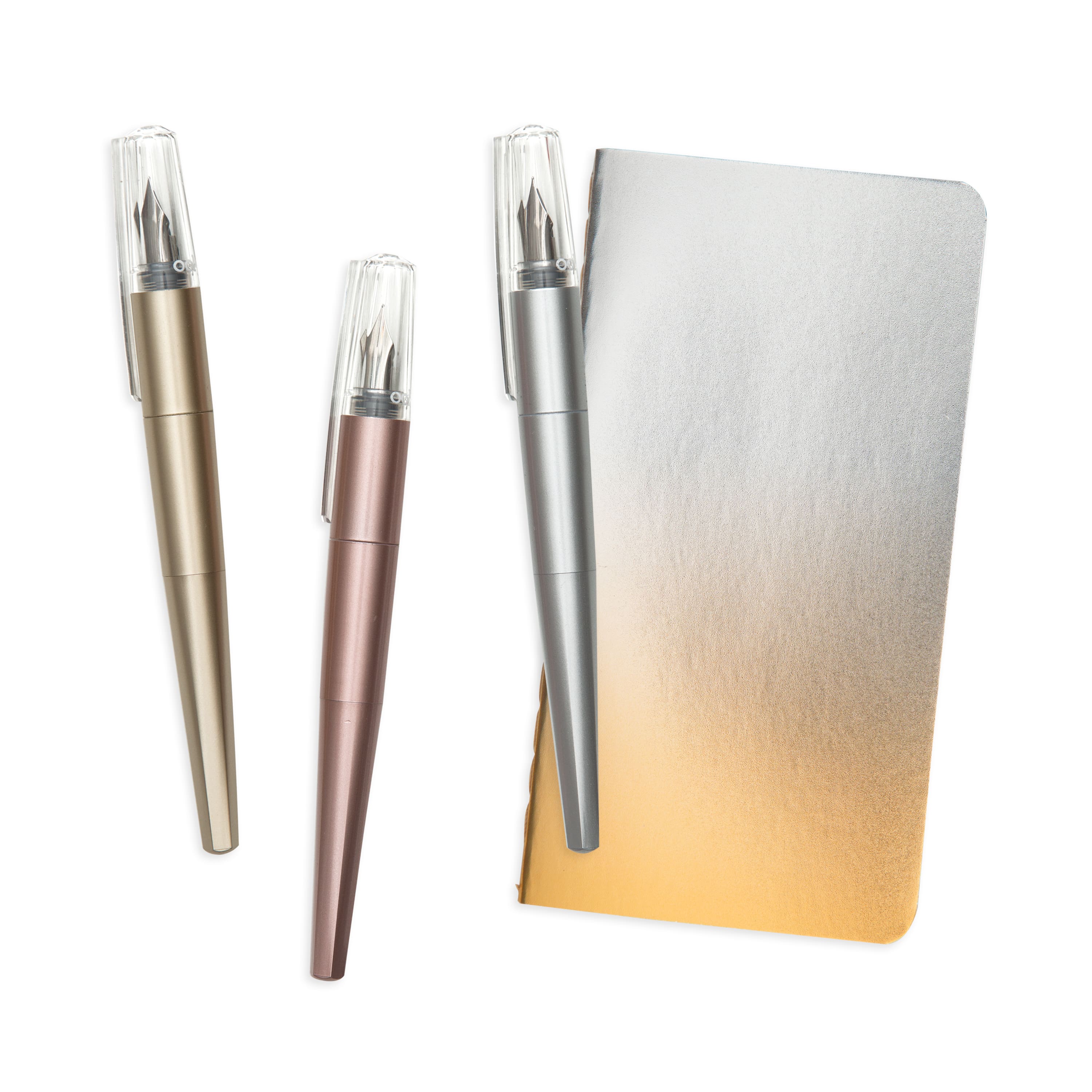 Modern Script Fountain Pens & Journal Set
