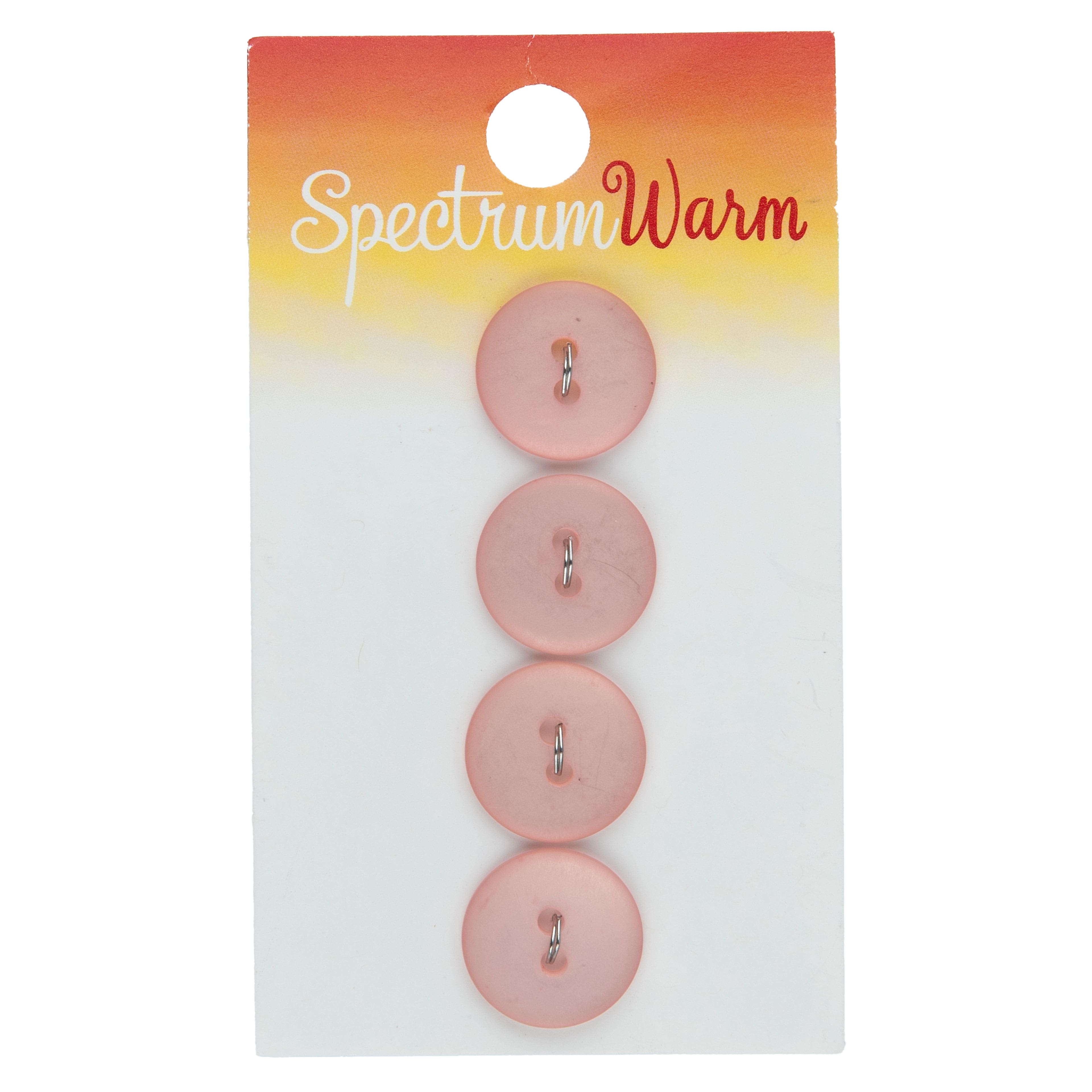 Spectrum Warm 5/8" Pink 2-Hole Buttons,  4ct.