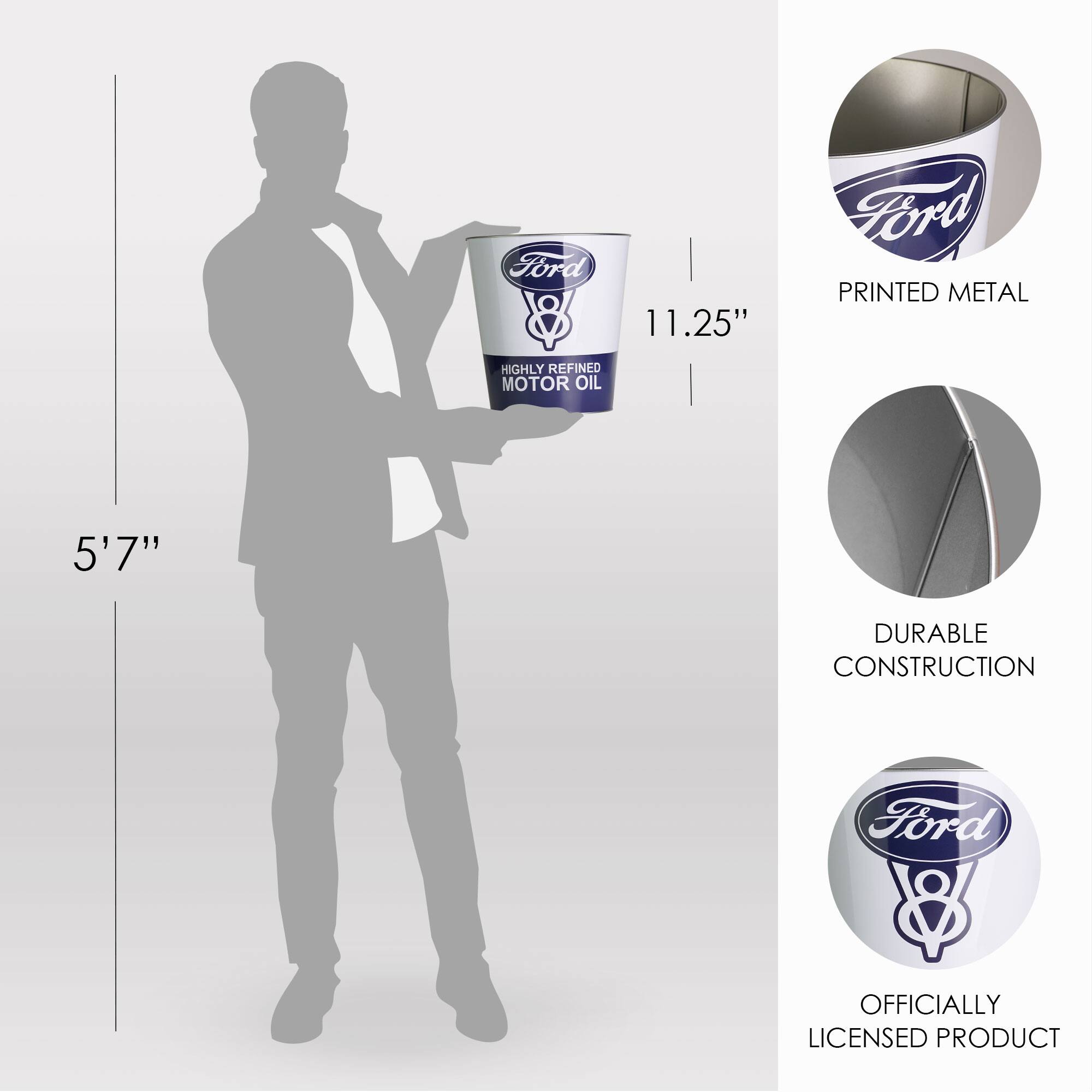 American Art Décor™ 11" Ford V8 Decorative Metal Trash Can