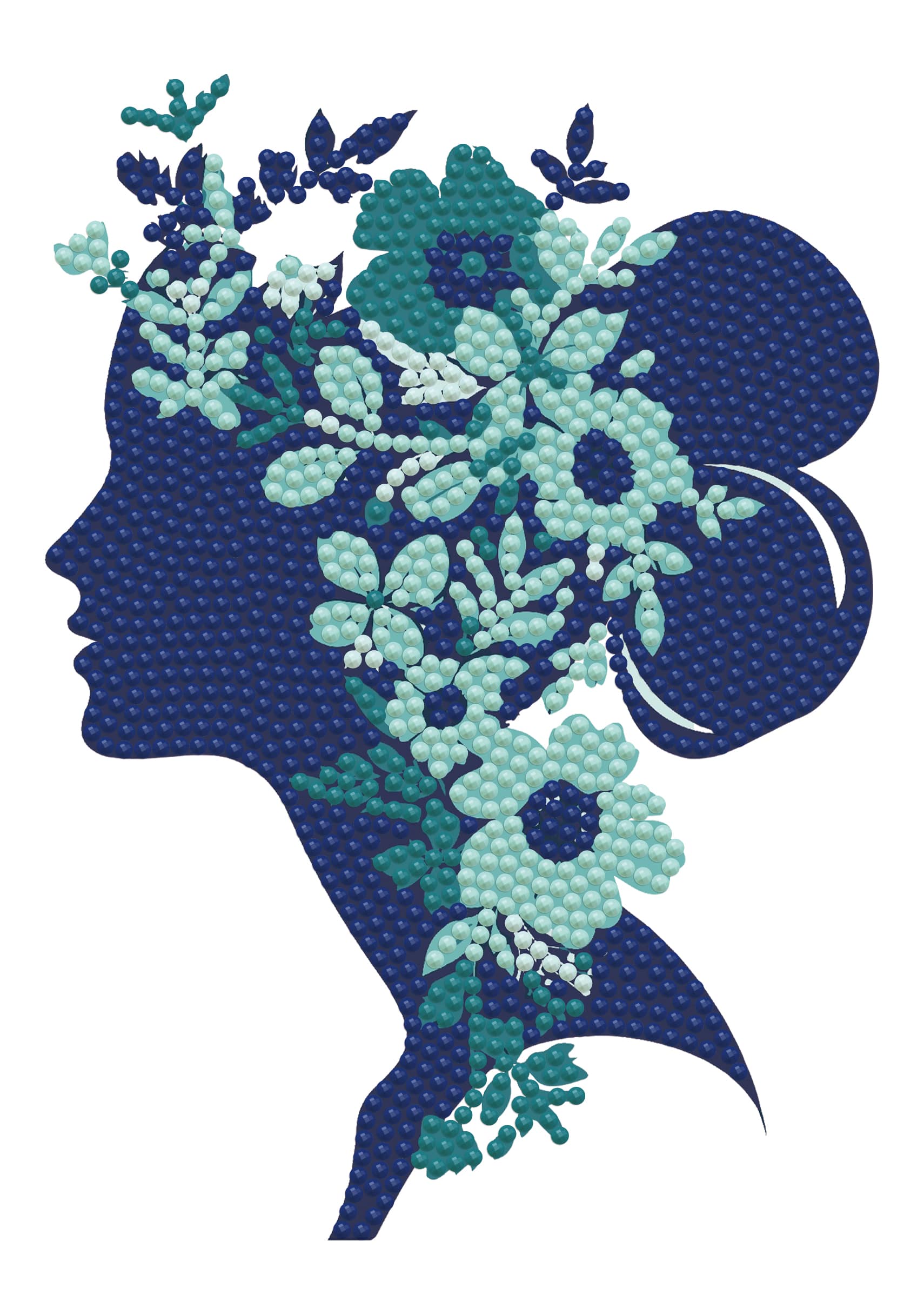 Diamond Dotz® Elegant Silhouette Iron-On 'n' Dot Kit