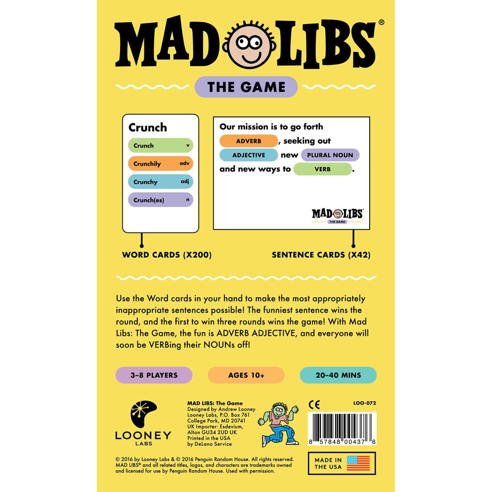 Looney Labs Mad Libs® The Game