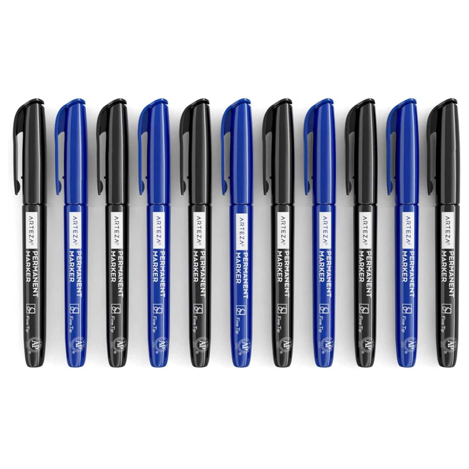 Arteza® 60 Piece Blue & Black Fine Tip Permanent Marker Set