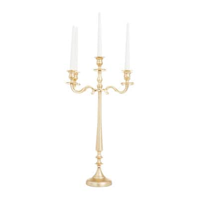 Gold Aluminum Traditional Candelabra, 24