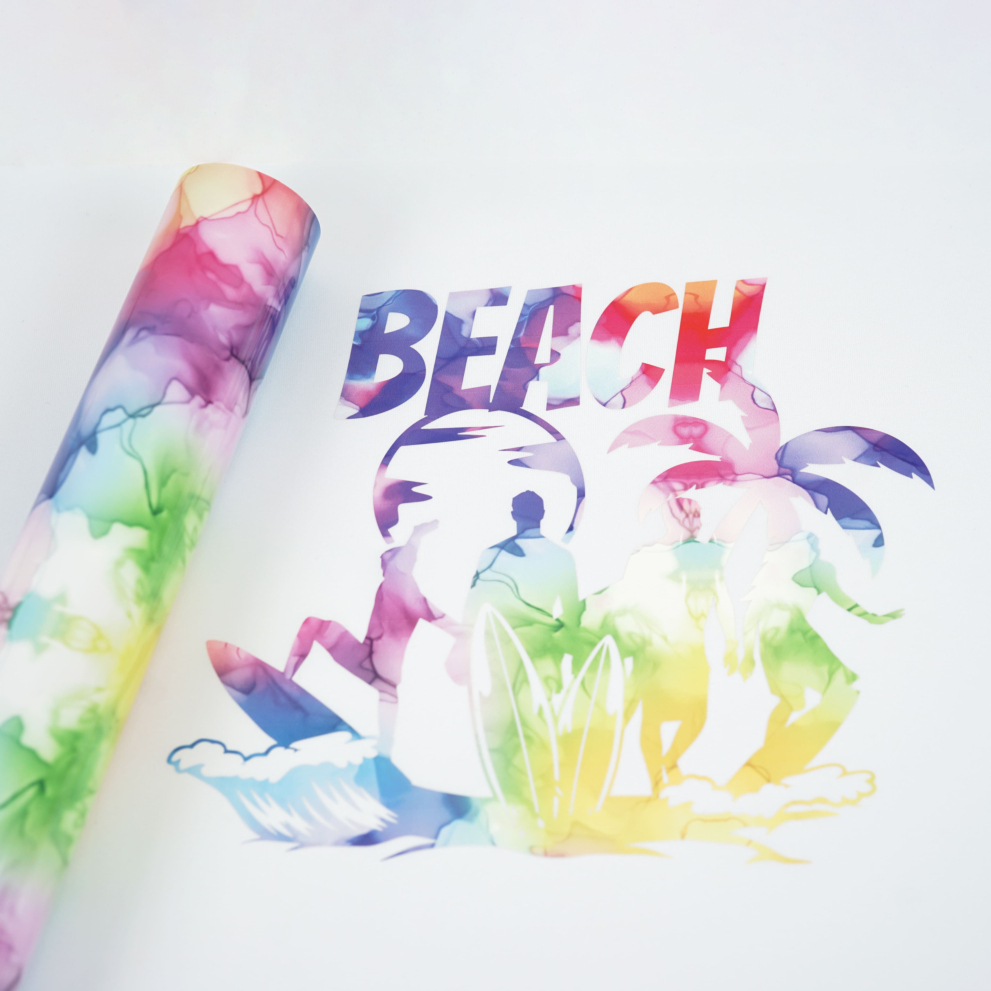 Rainbow Watercolor Heat Transfer Vinyl by Make Market&#xAE;