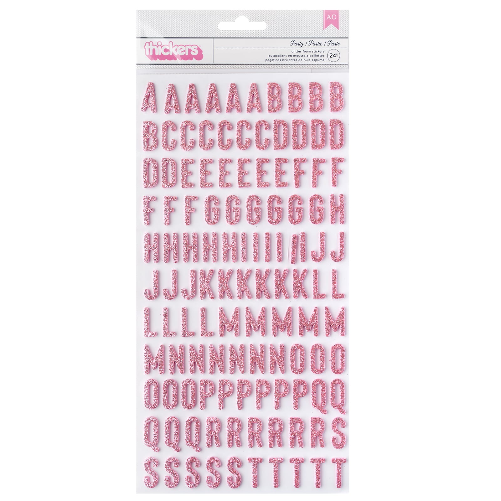 Thickers&#x2122; Alphabet Party Glitter Foam Stickers