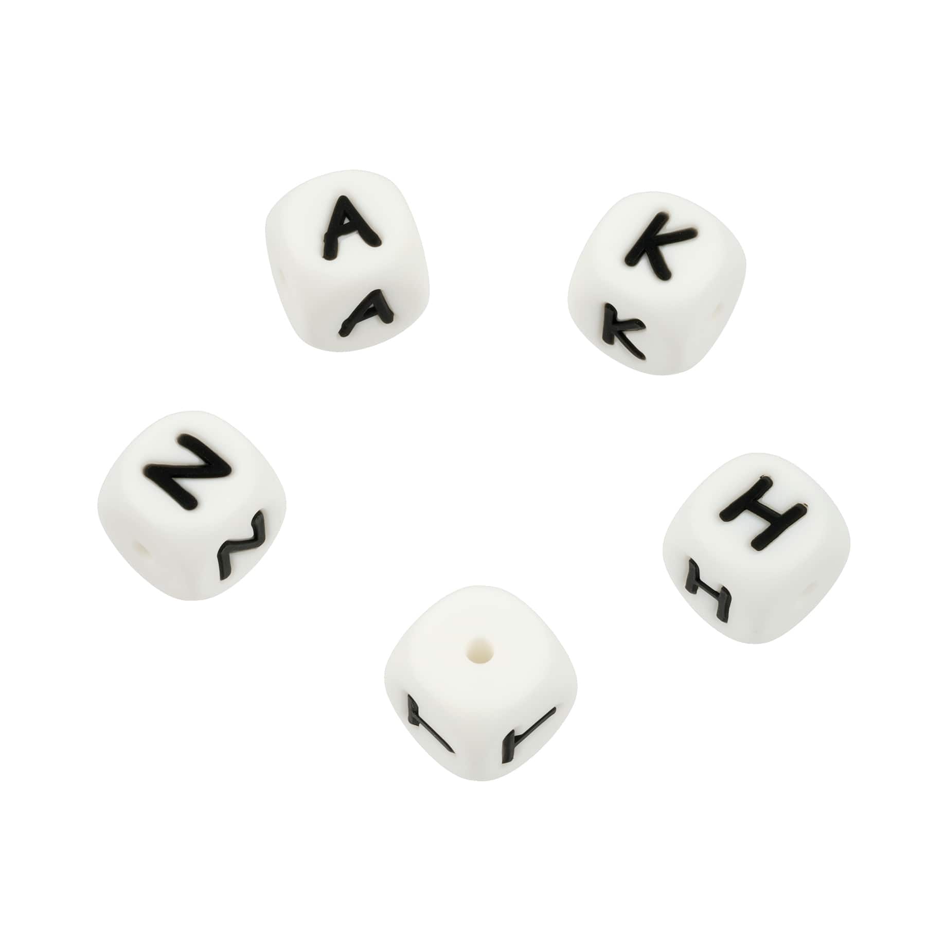 11.5mm Alphabet Cube Silicone Beads by Bead Landing&#x2122;