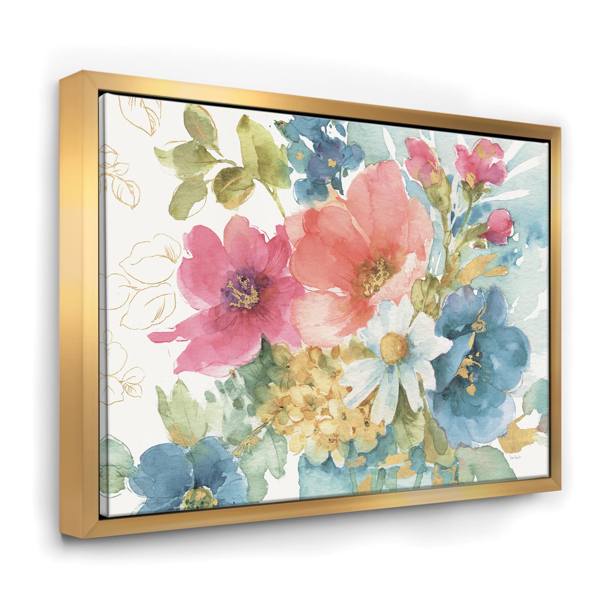Designart - My French Garden - Farmhouse Canvas in Gold Frame