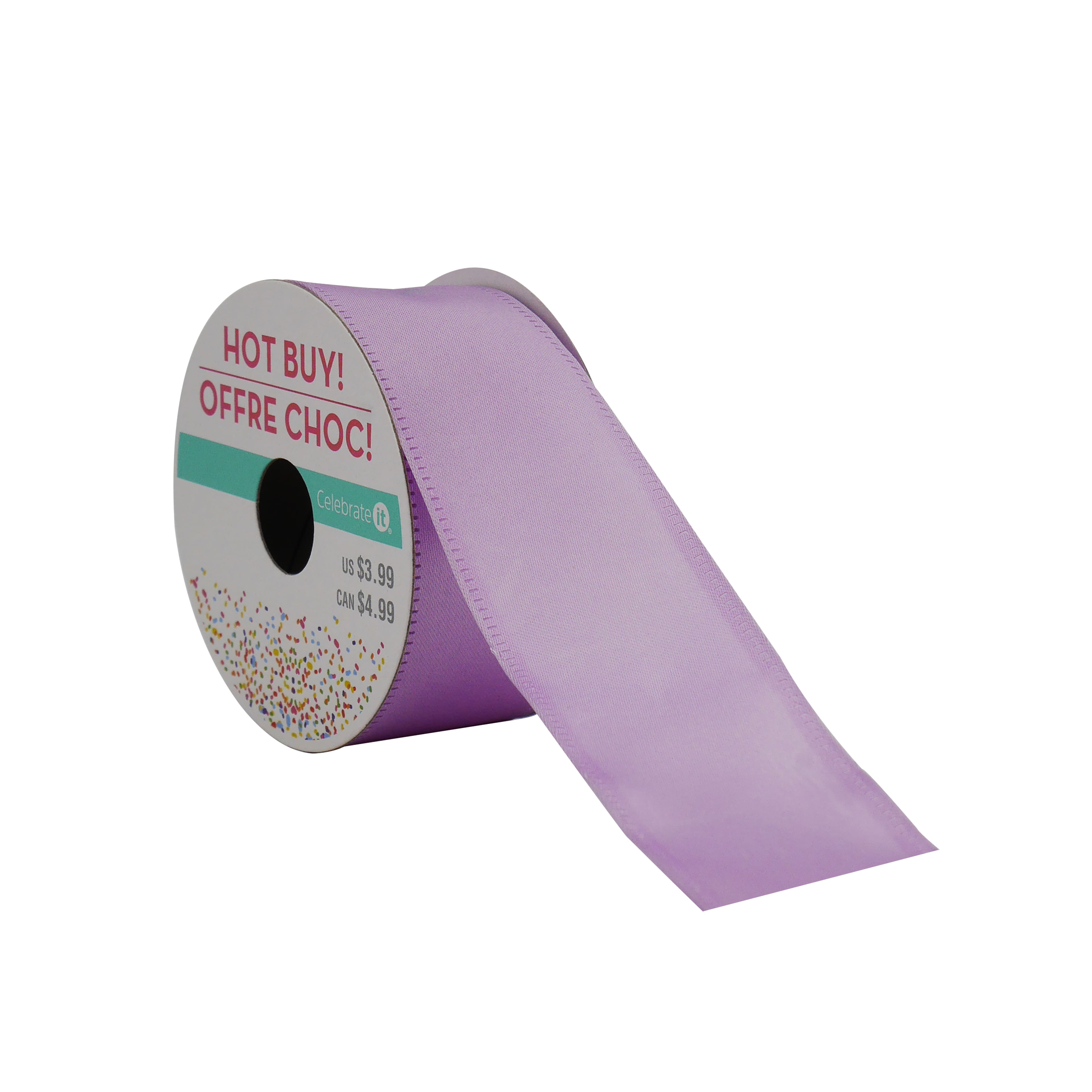 1.5&#x22; x 3yd. Satin Wired Ribbon by Celebrate It&#xAE; Hot Buy!
