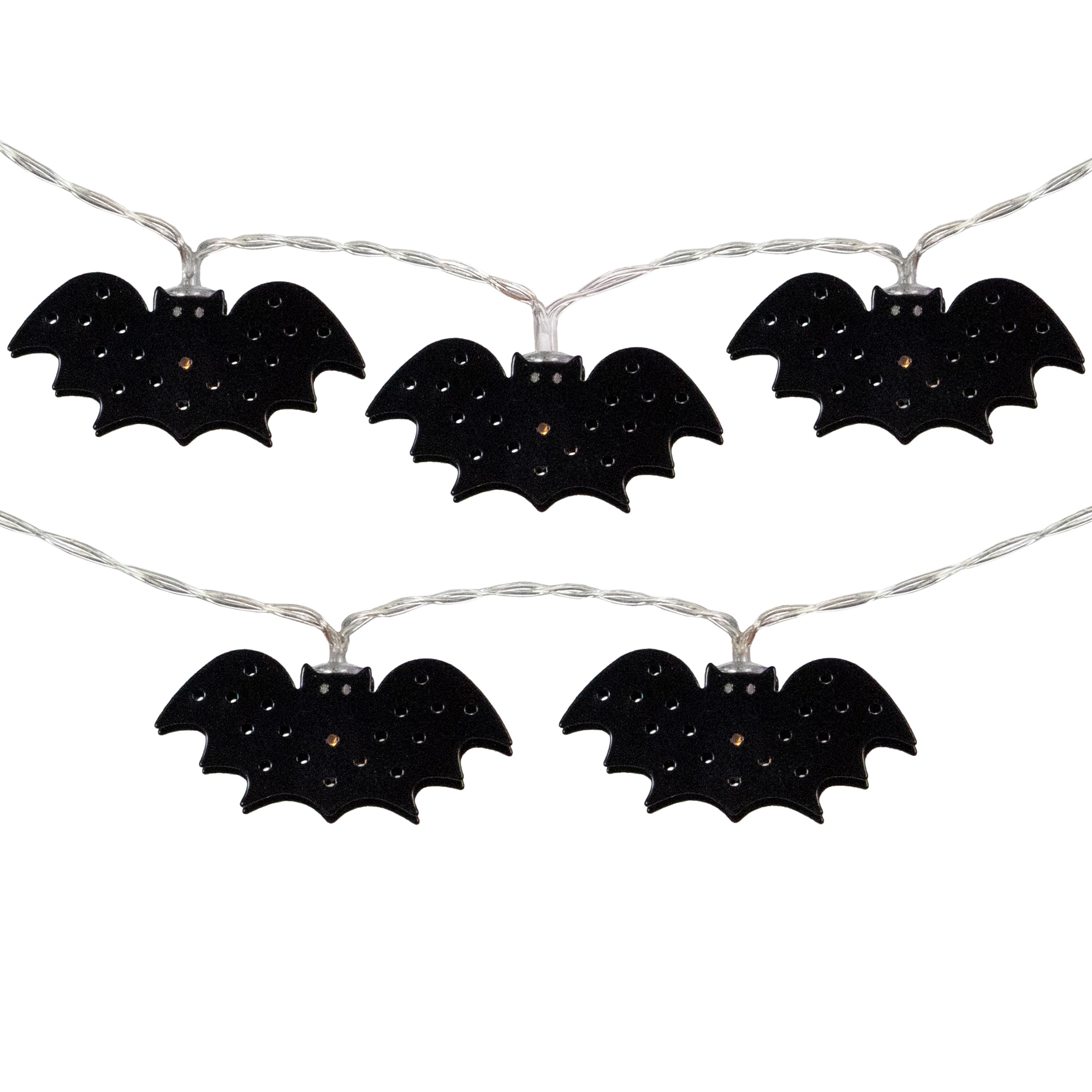 10ct. Warm White LED Halloween Bat Fairy Lights