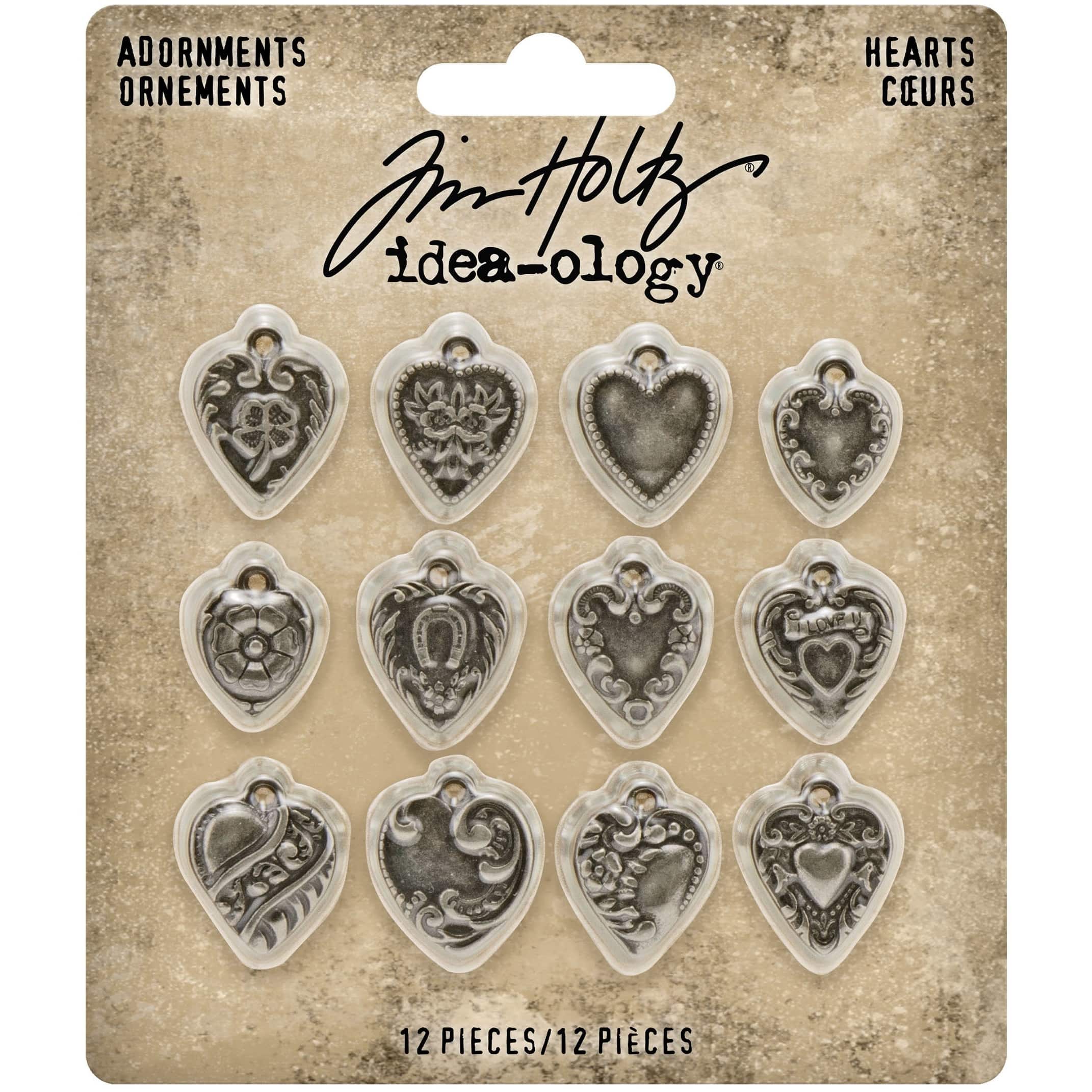 Idea-Ology Metal Adornments 12/Pkg-Hearts