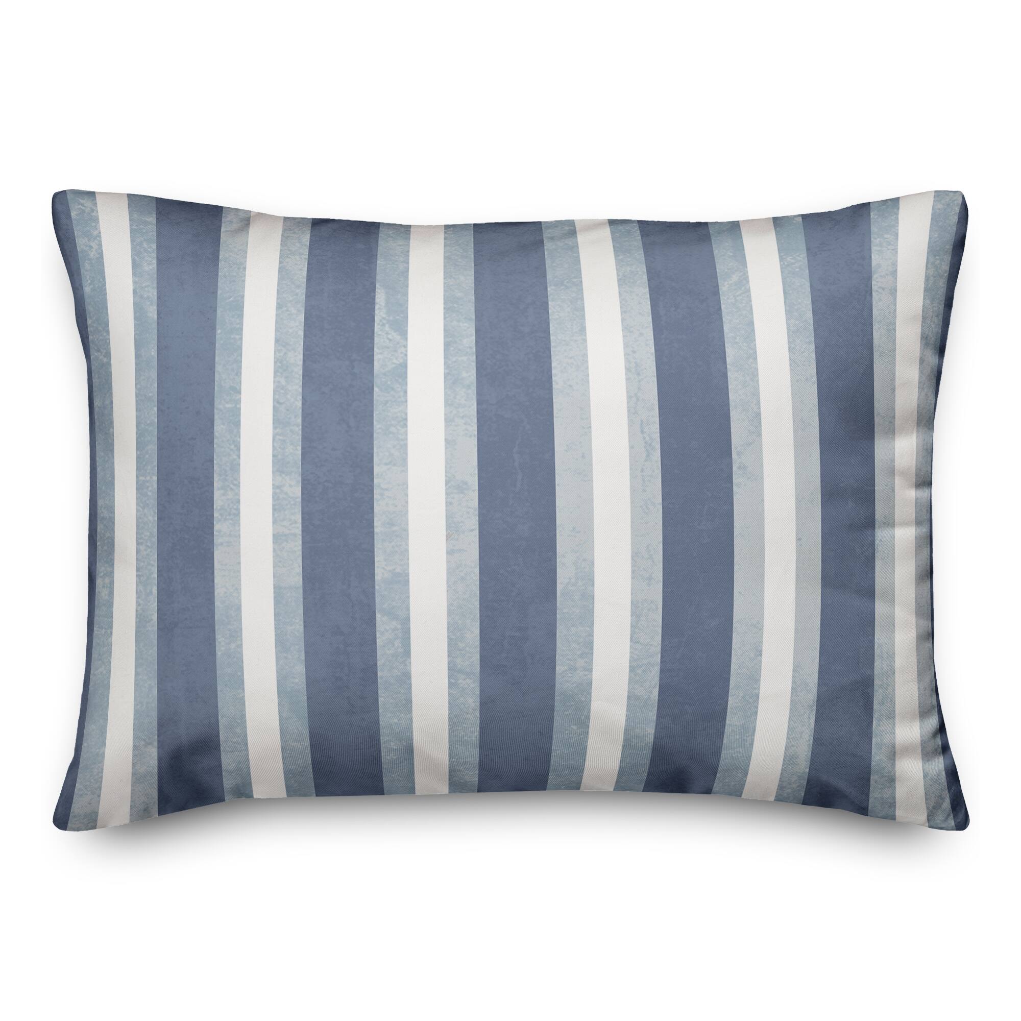 Blue Stripes 14&#x22; x 20&#x22; Indoor / Outdoor Pillow
