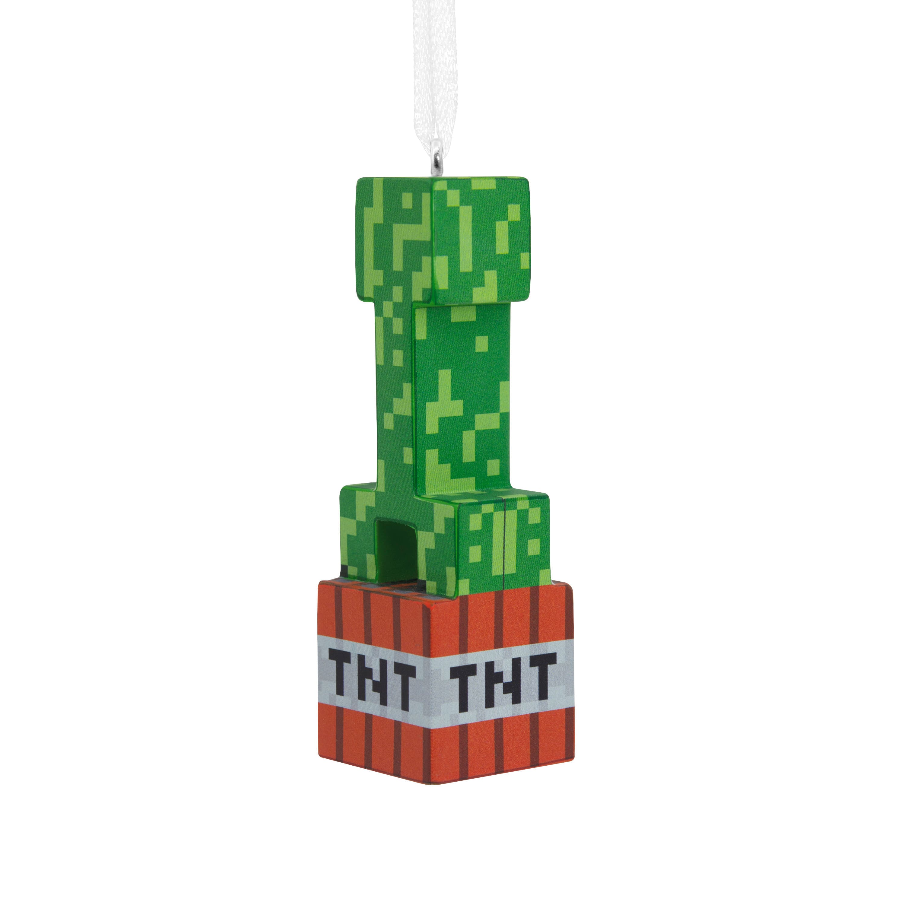 Minecraft 3.5&#x22; Creeper on TNT Christmas Ornament