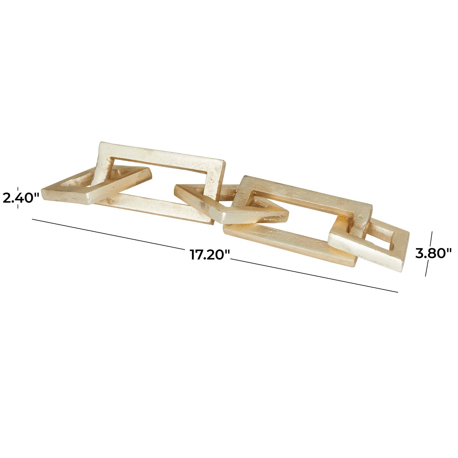 CosmoLiving by Cosmopolitan 17" Gold Aluminum Chain Sculpture