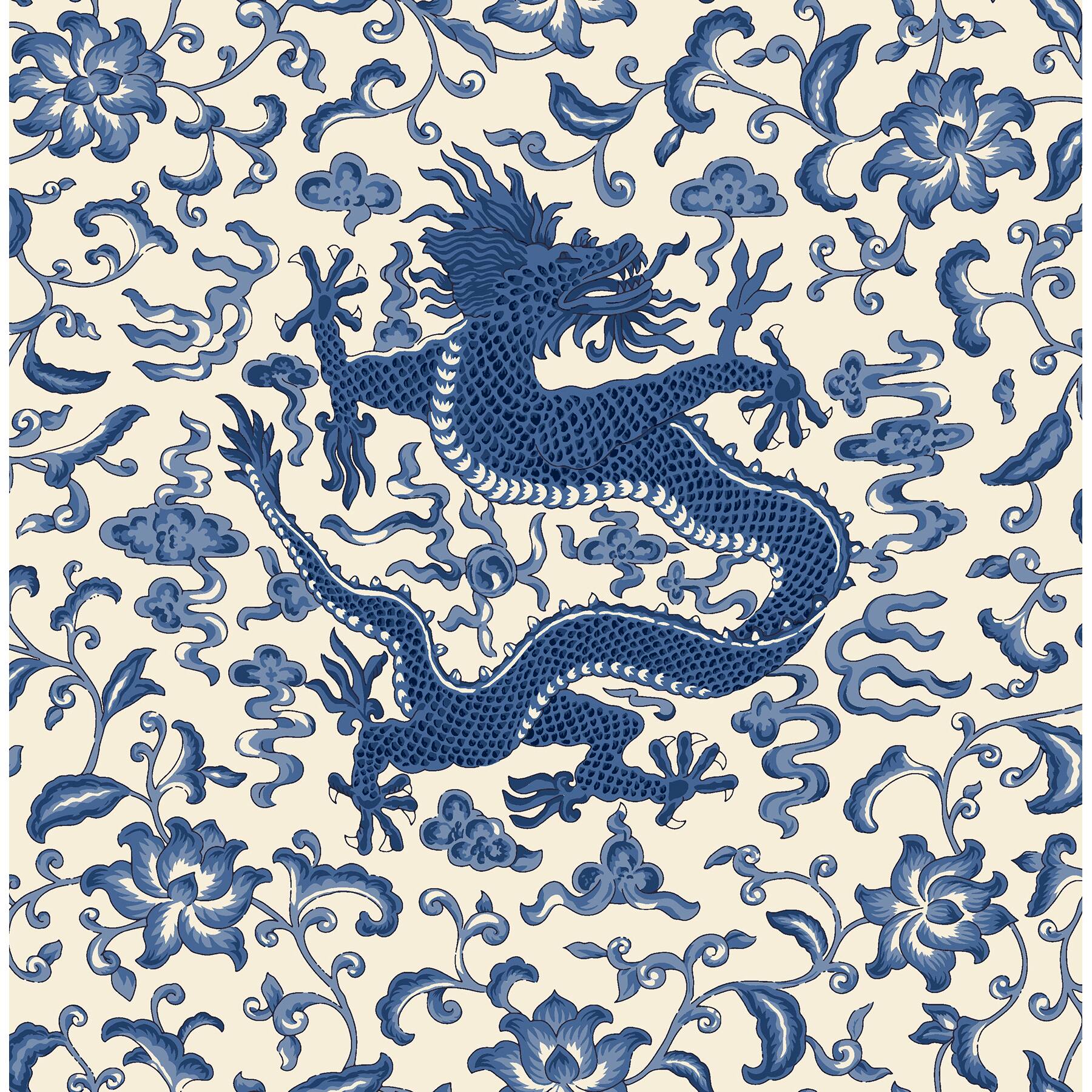 Scalamandre Indigo Chien Dragon Peel & Stick Wallpaper | Michaels