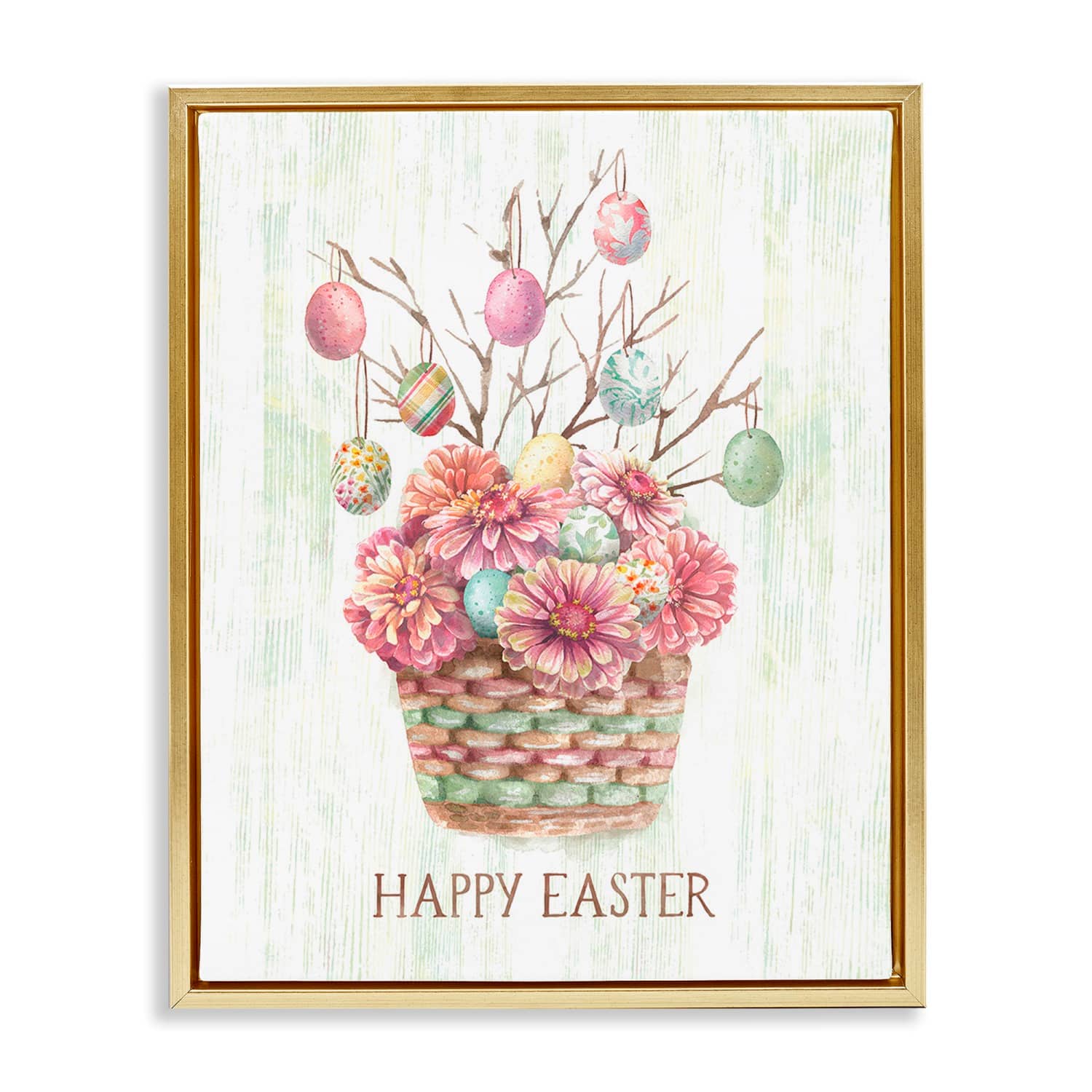 Stupell Industries Happy Easter Bouquet Floater Framed Art