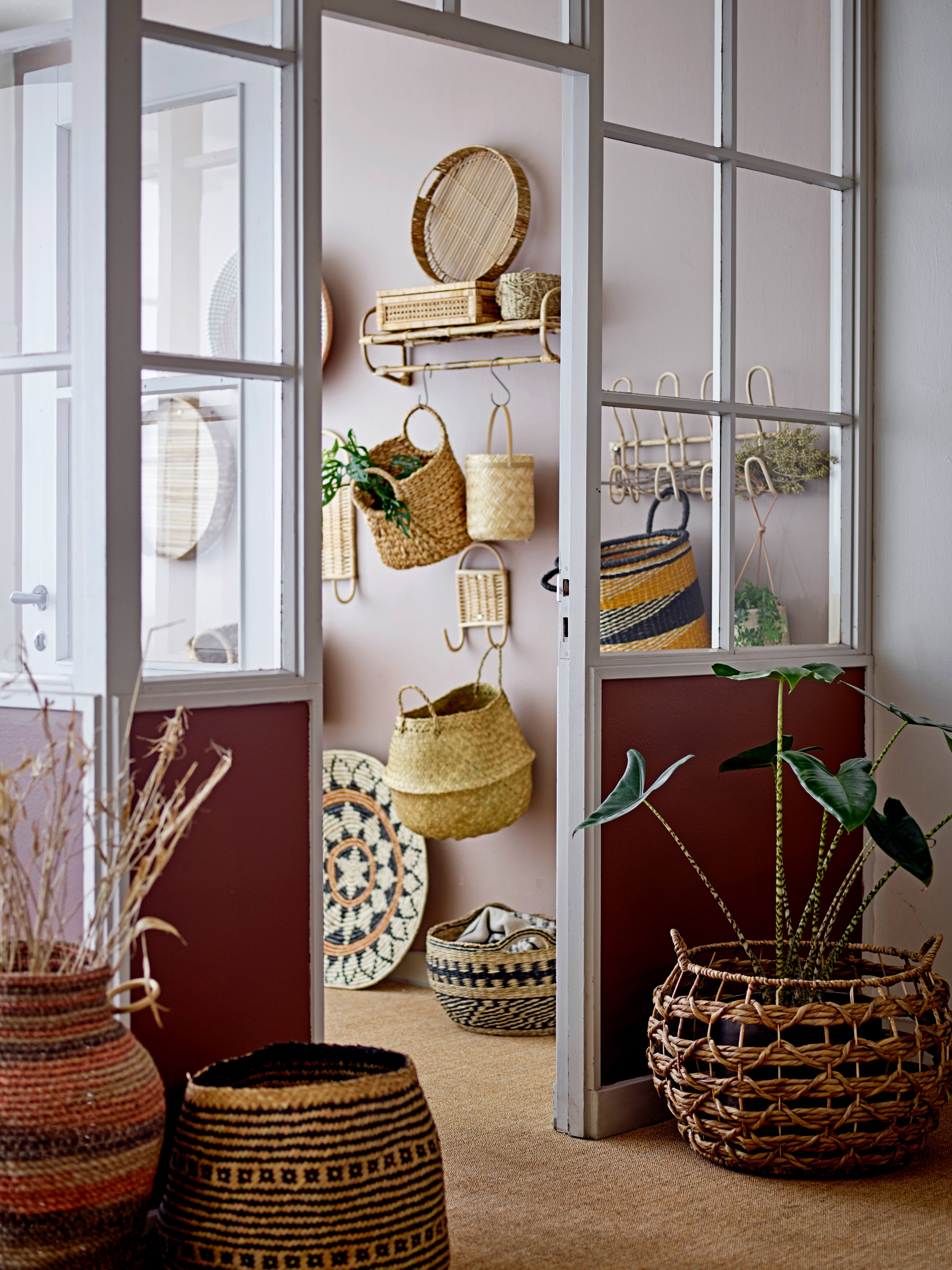 Hello Honey® Beige Handwoven Seagrass Basket with Handles Set