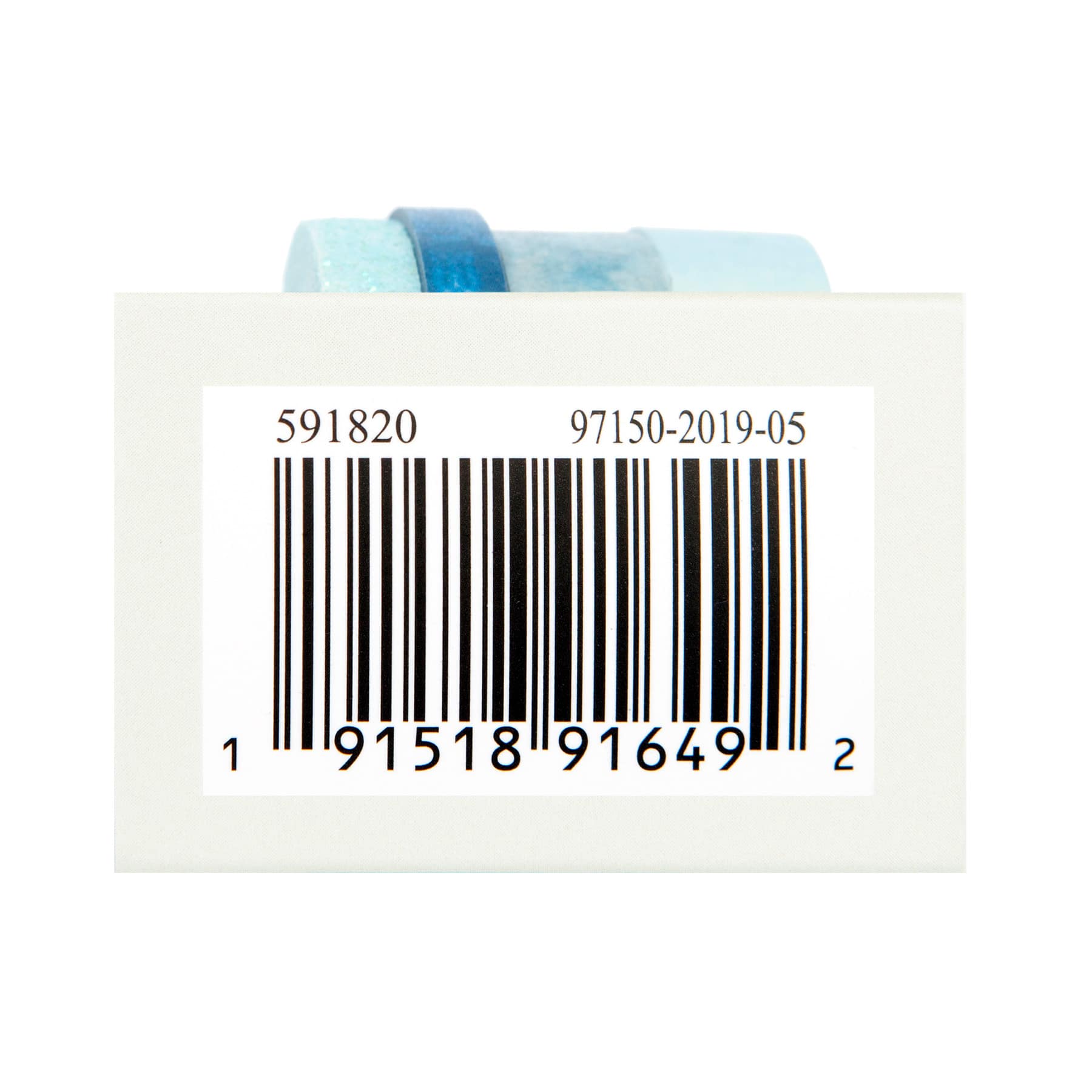 Ensemble de rubans adhésifs d’artisanat aqua argenté de Recollections