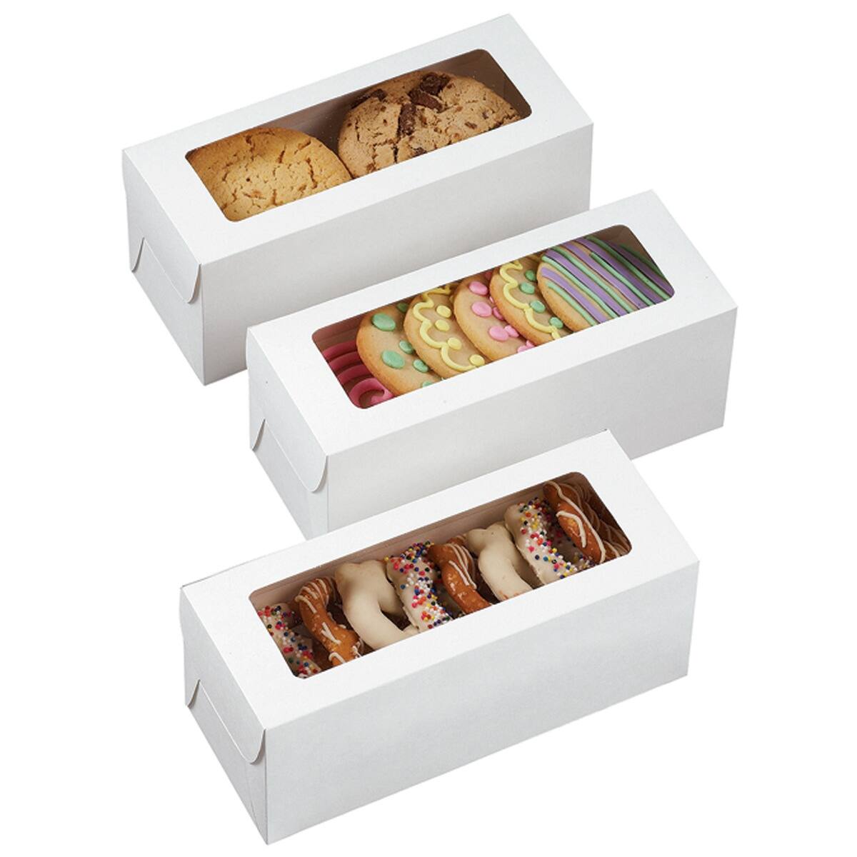 Wilton® White Rectangle Windowed Treat Boxes, 3ct.
