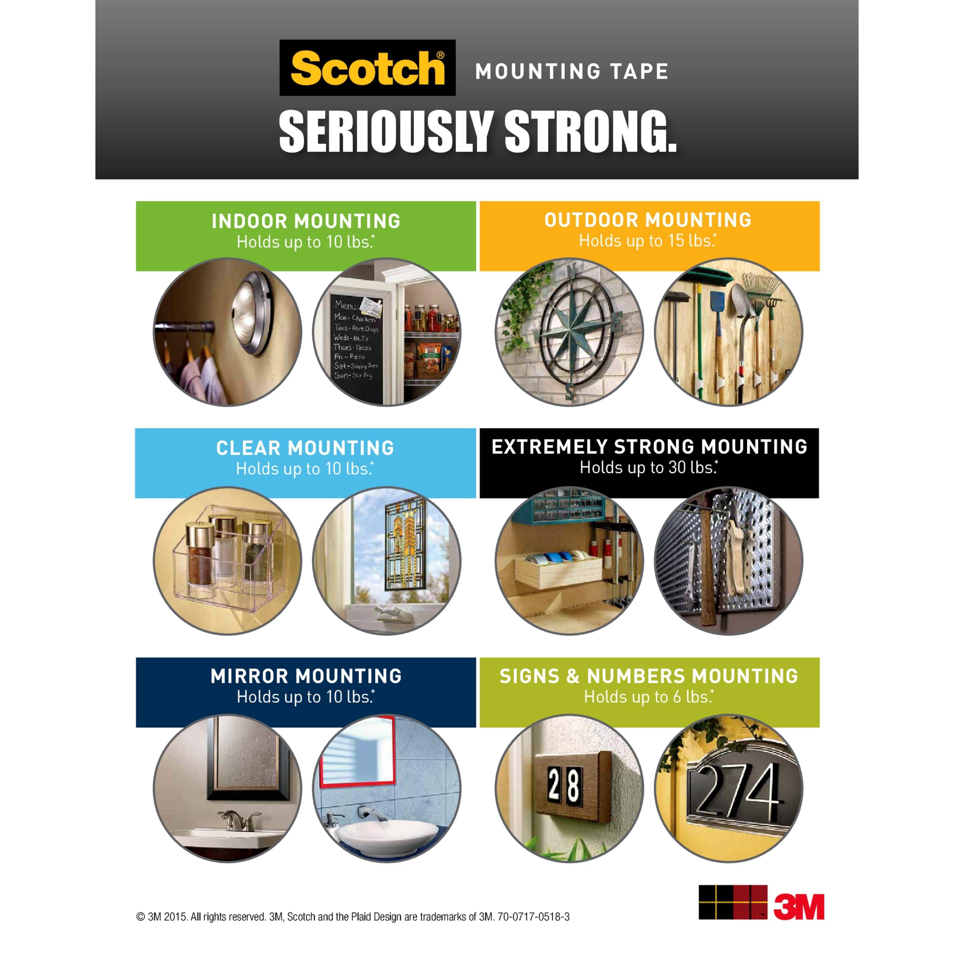 12 Pack: Scotch® Heavy Duty Mounting Tape, 1" x 50"