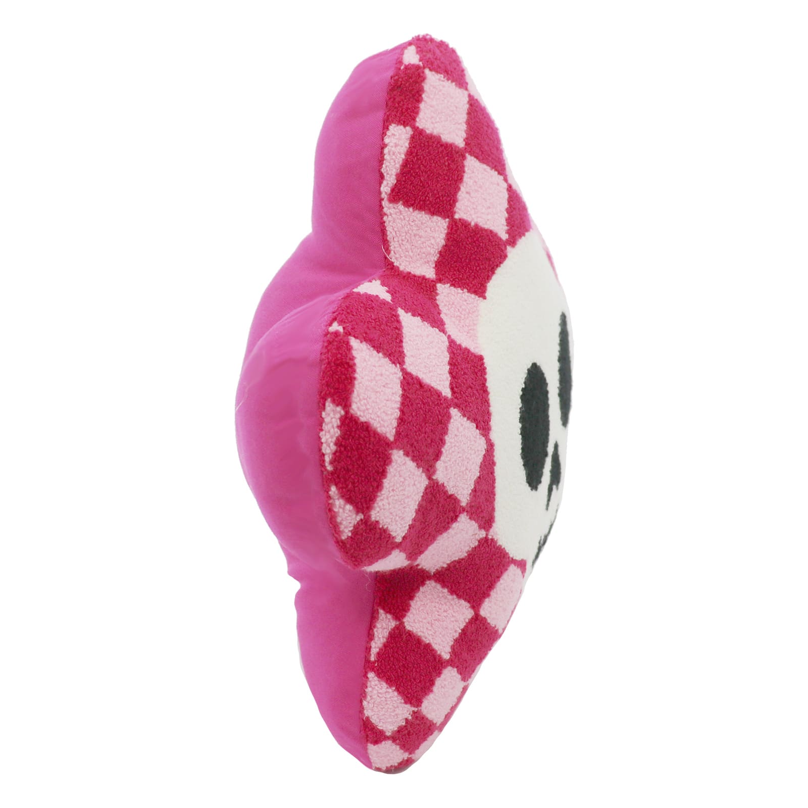 14&#x22; Pink Checkered Skull Flower Pillow by Ashland&#xAE;