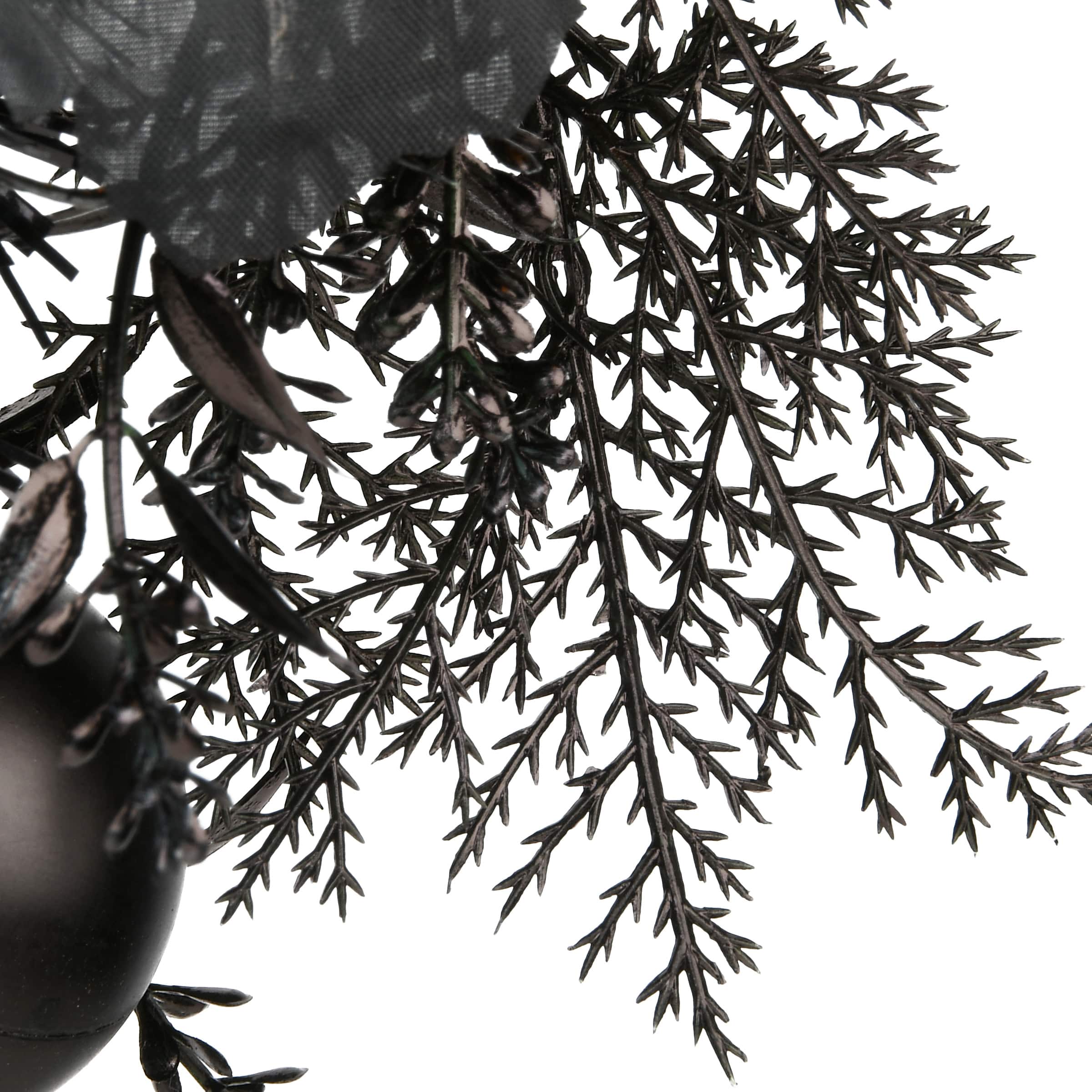 24" Halloween Wreath with Ball Ornaments